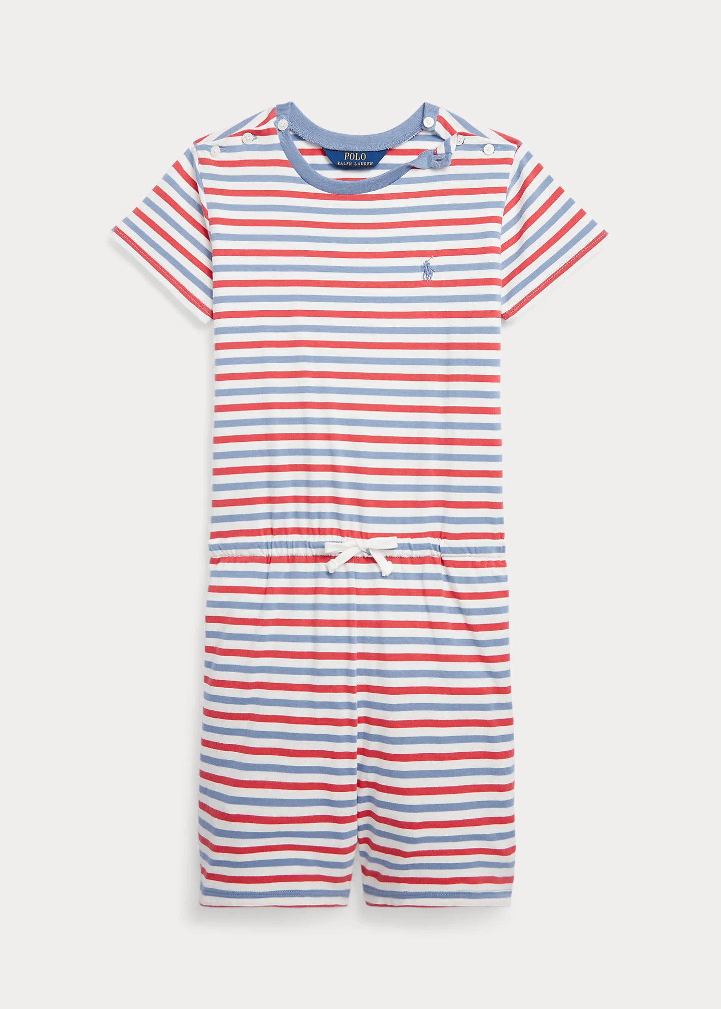 Striped Cotton Jersey Romper