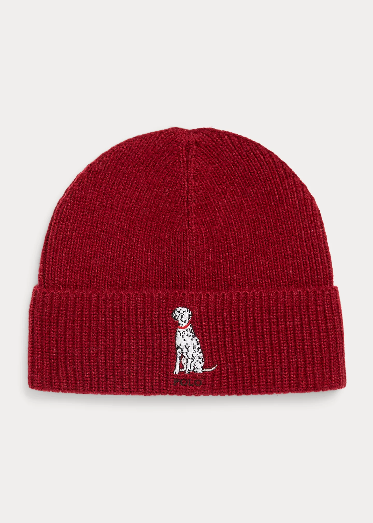 Dalmatian Rib-Knit Beanie