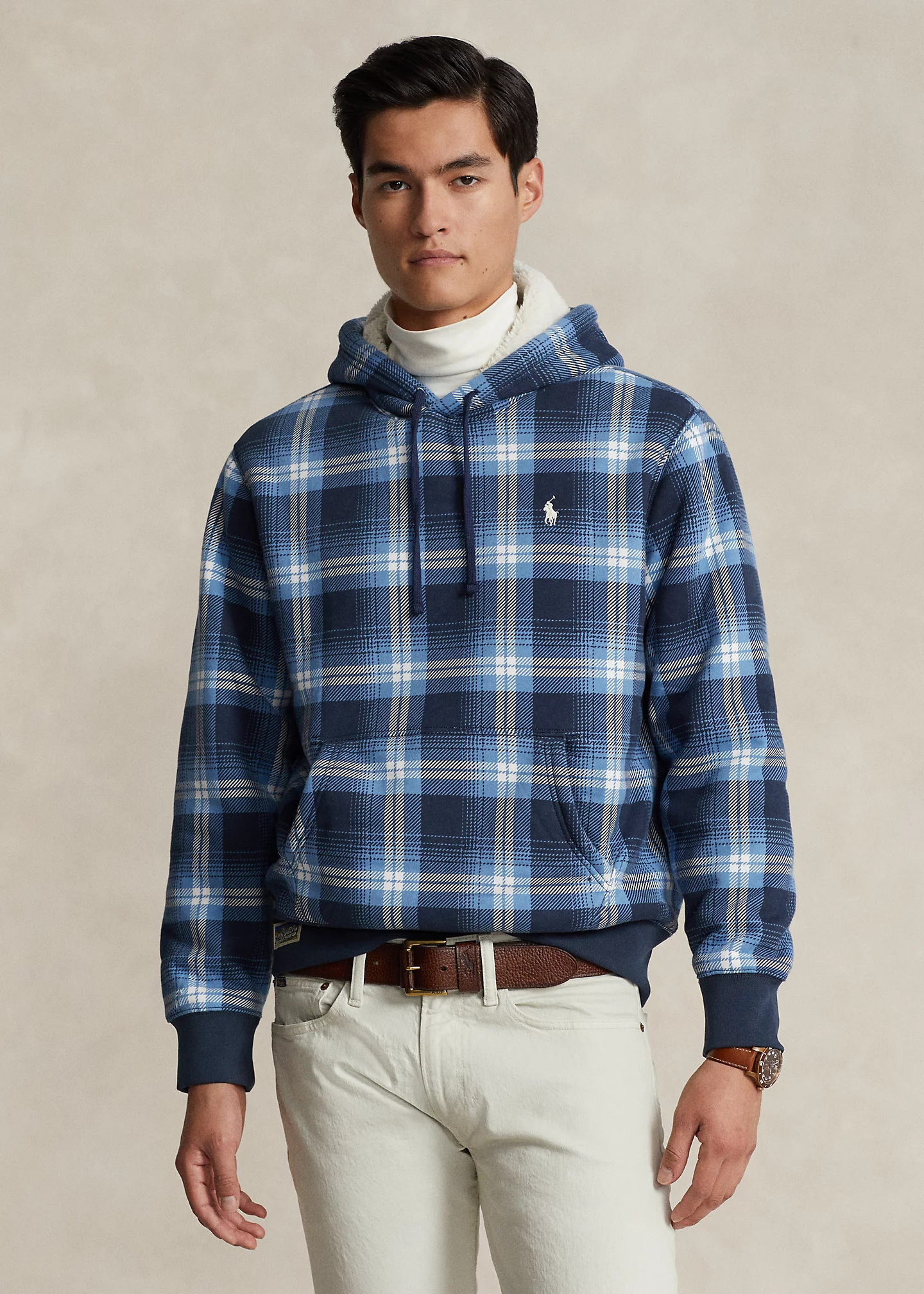 Plaid Fleece Hoodie