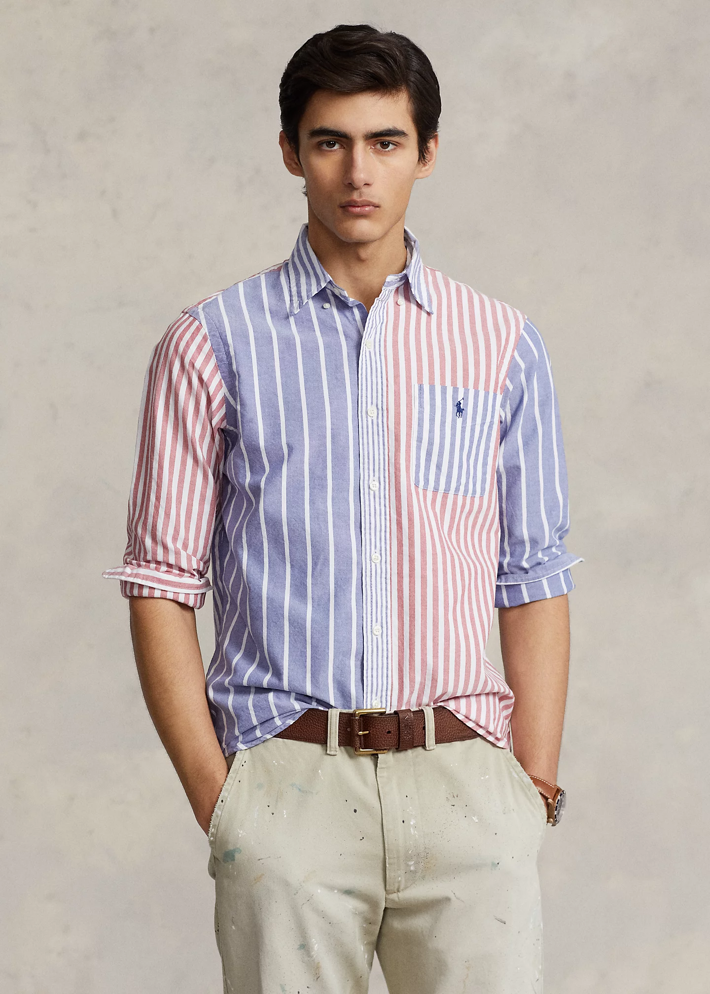 Classic Fit Striped Oxford Fun Shirt