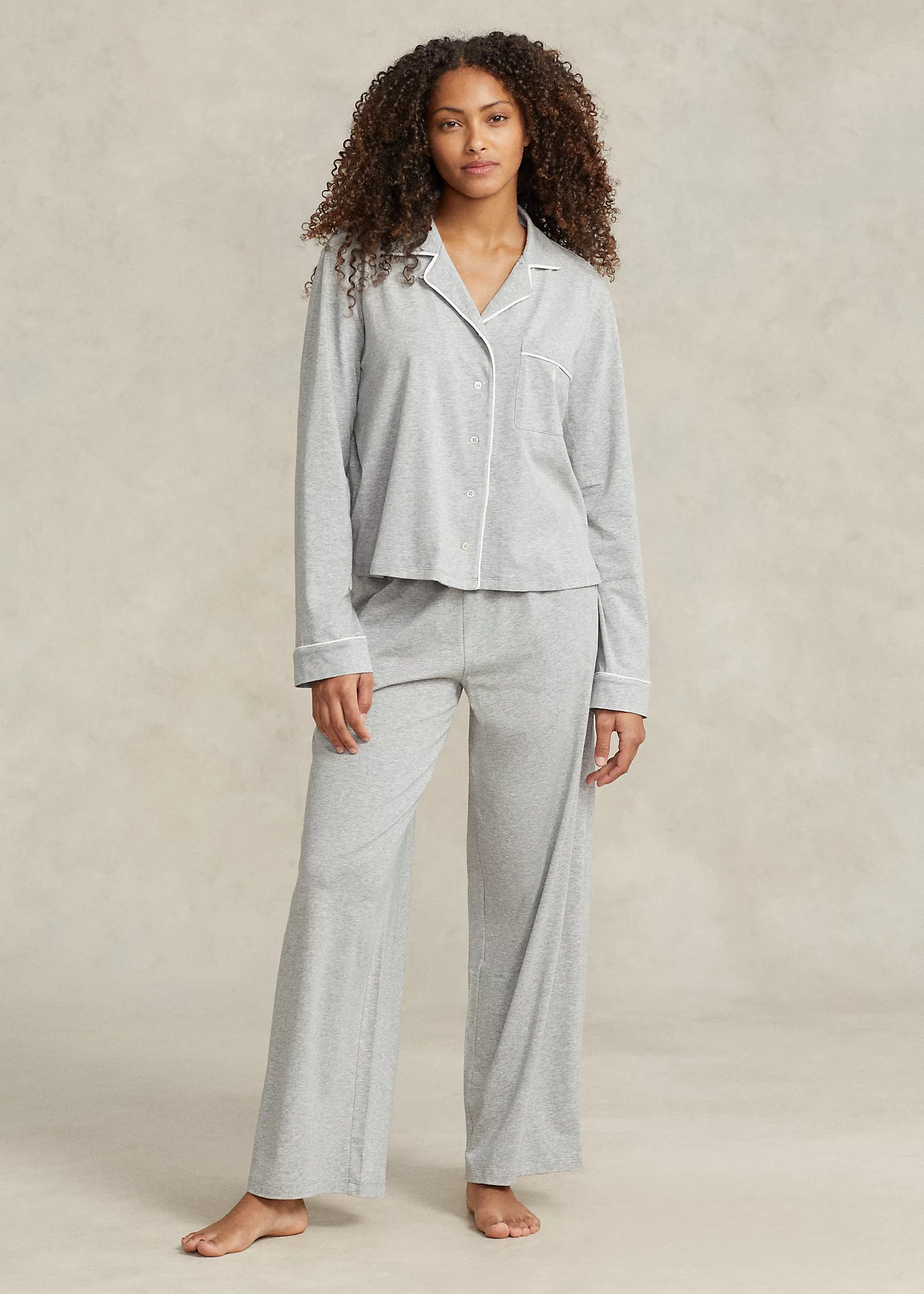Jersey Long-Sleeve Pajama Set