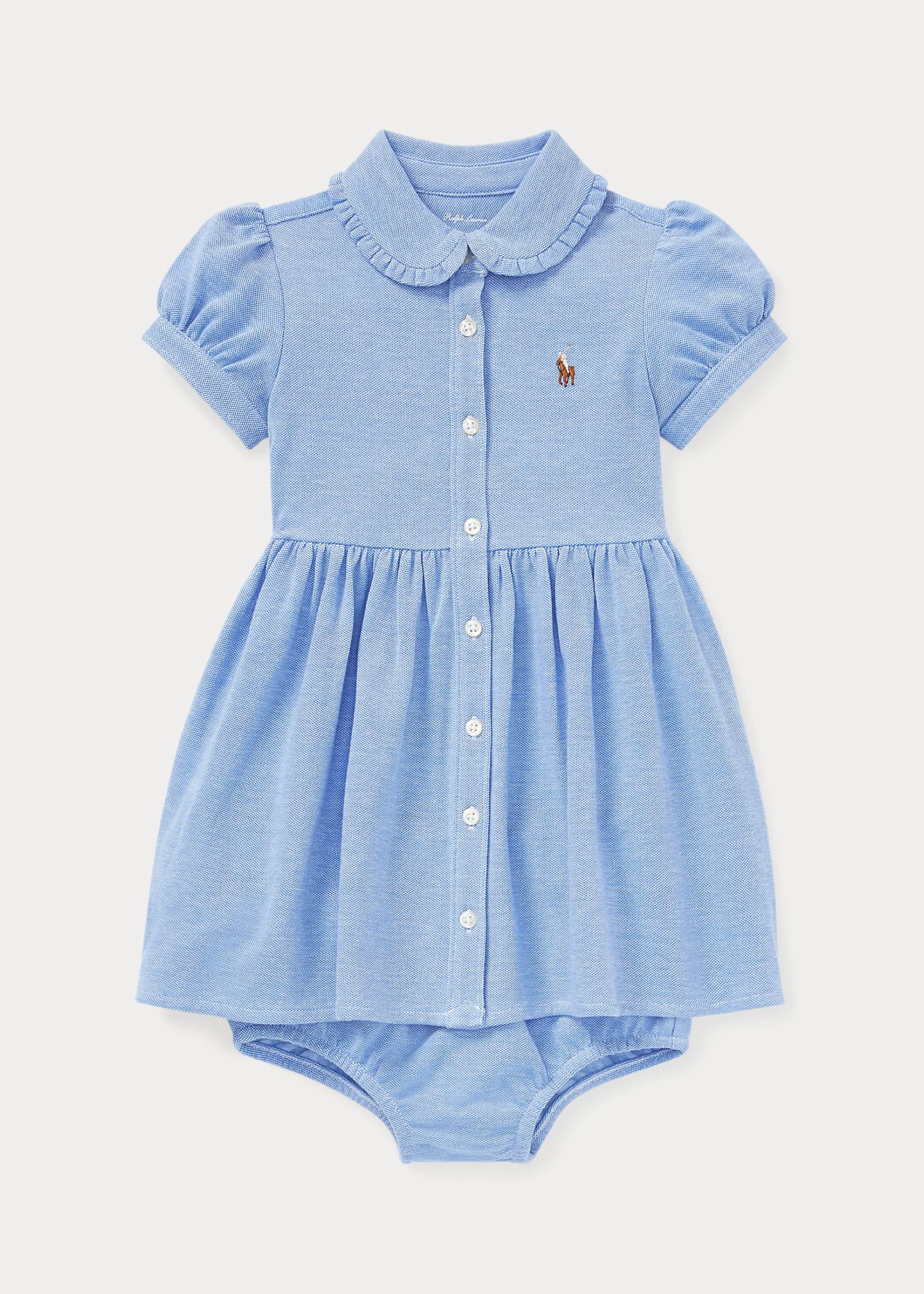 Knit Mesh Oxford Dress & Bloomer