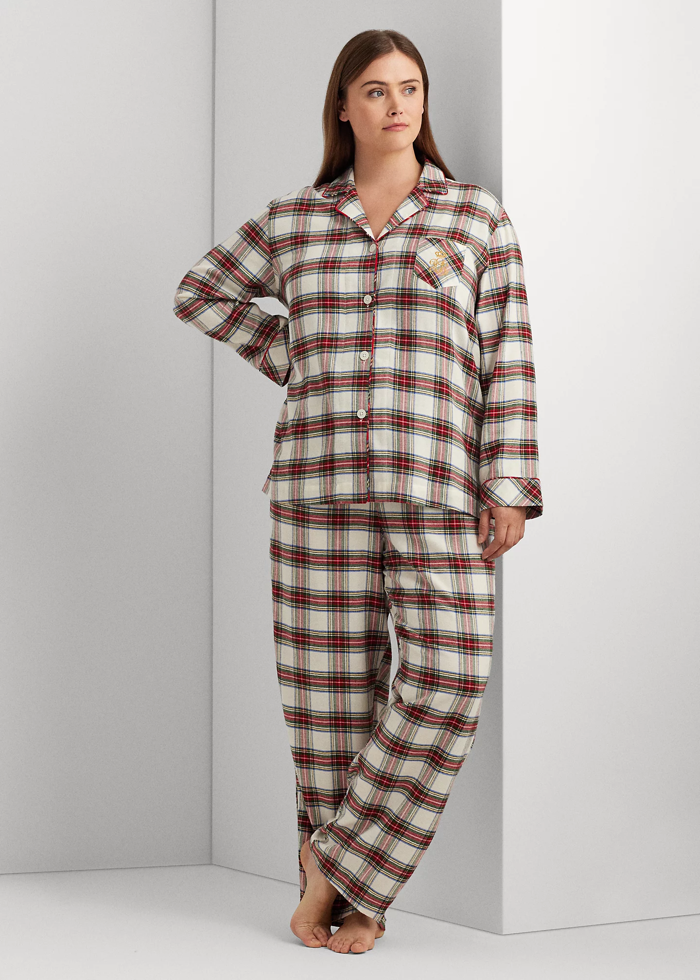 Plaid Brushed Twill Sleep Set