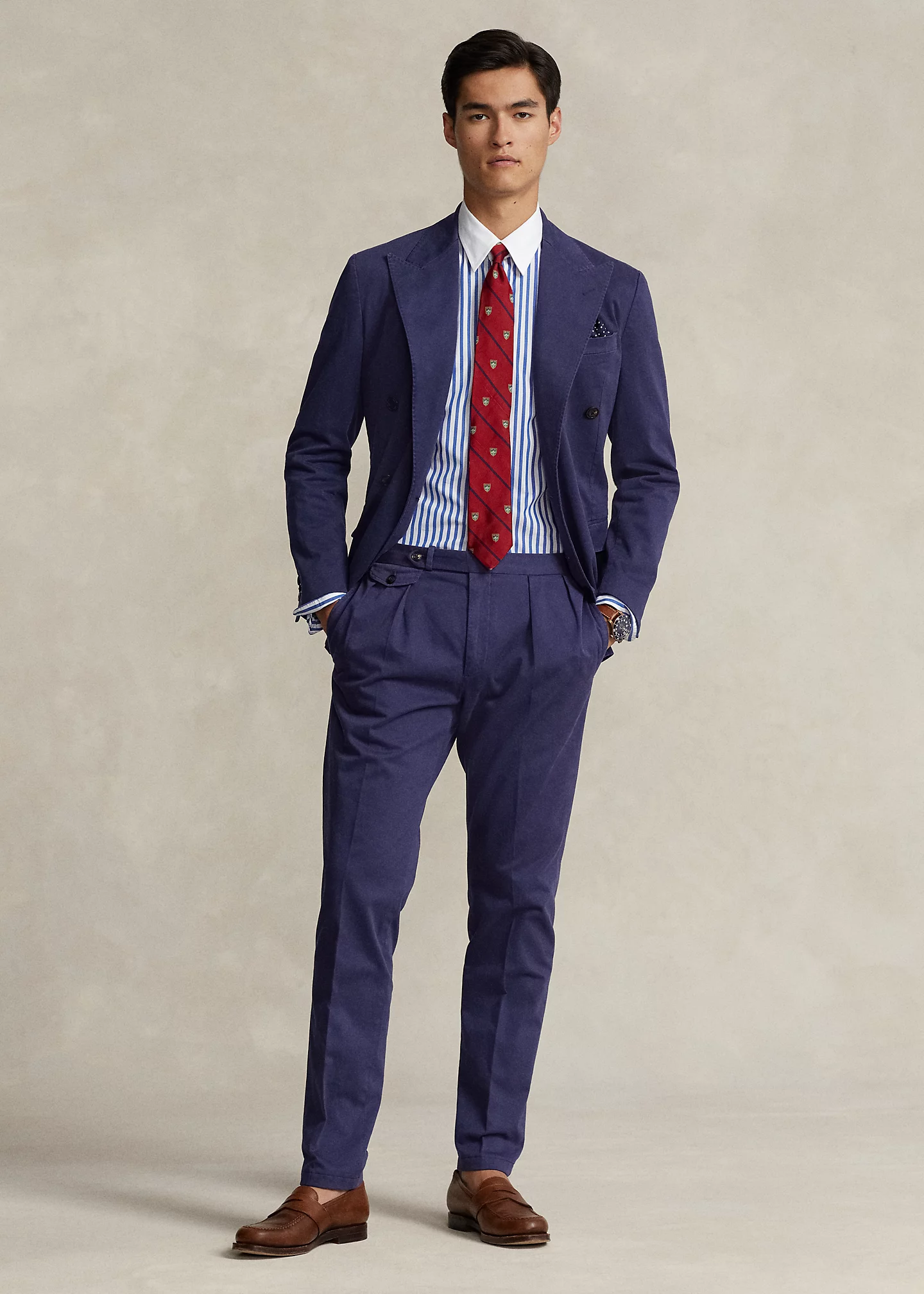 Garment-Dyed Stretch Chino Trouser