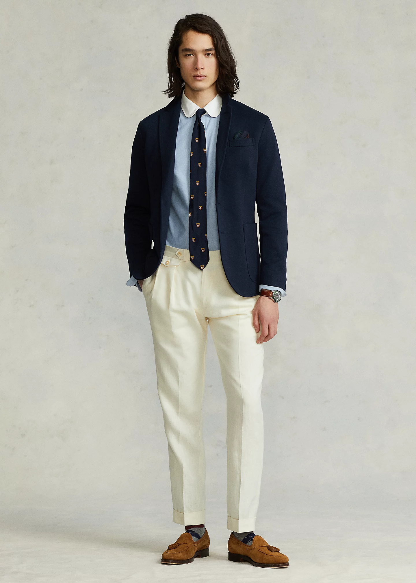 Pleated Linen Trouser