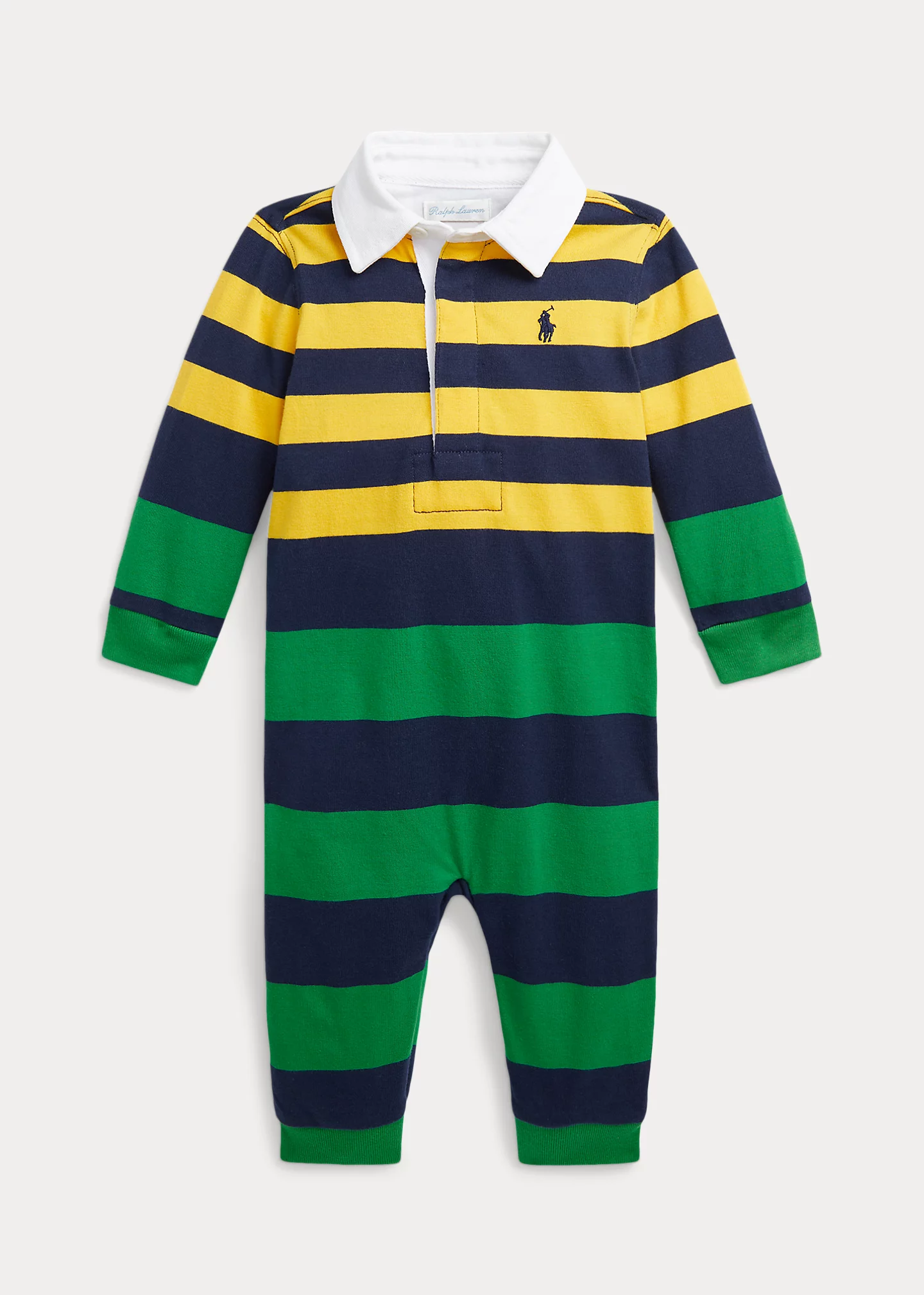 Striped Cotton Jersey Rugby Coverall