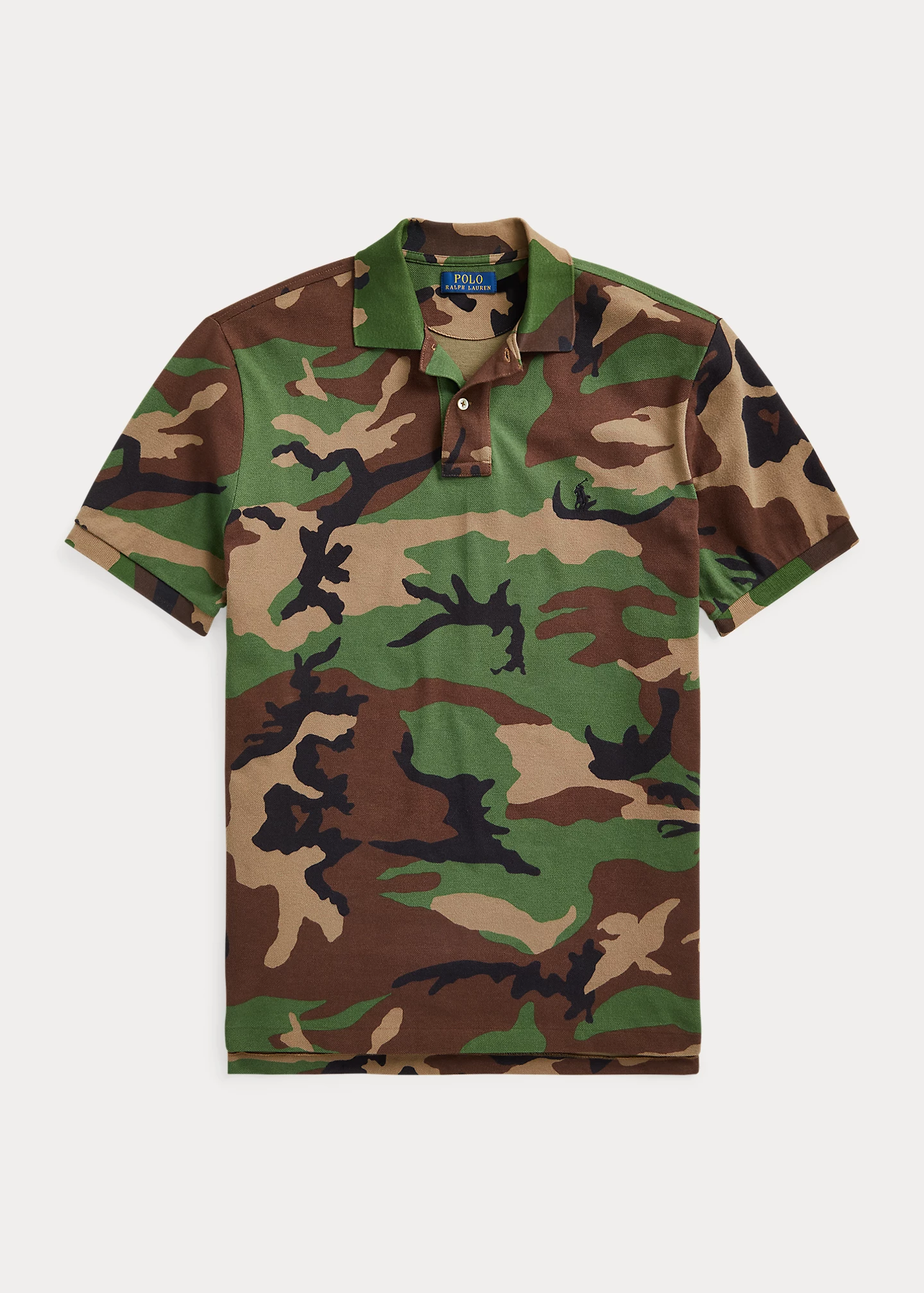 Classic Fit Camo Mesh Polo Shirt