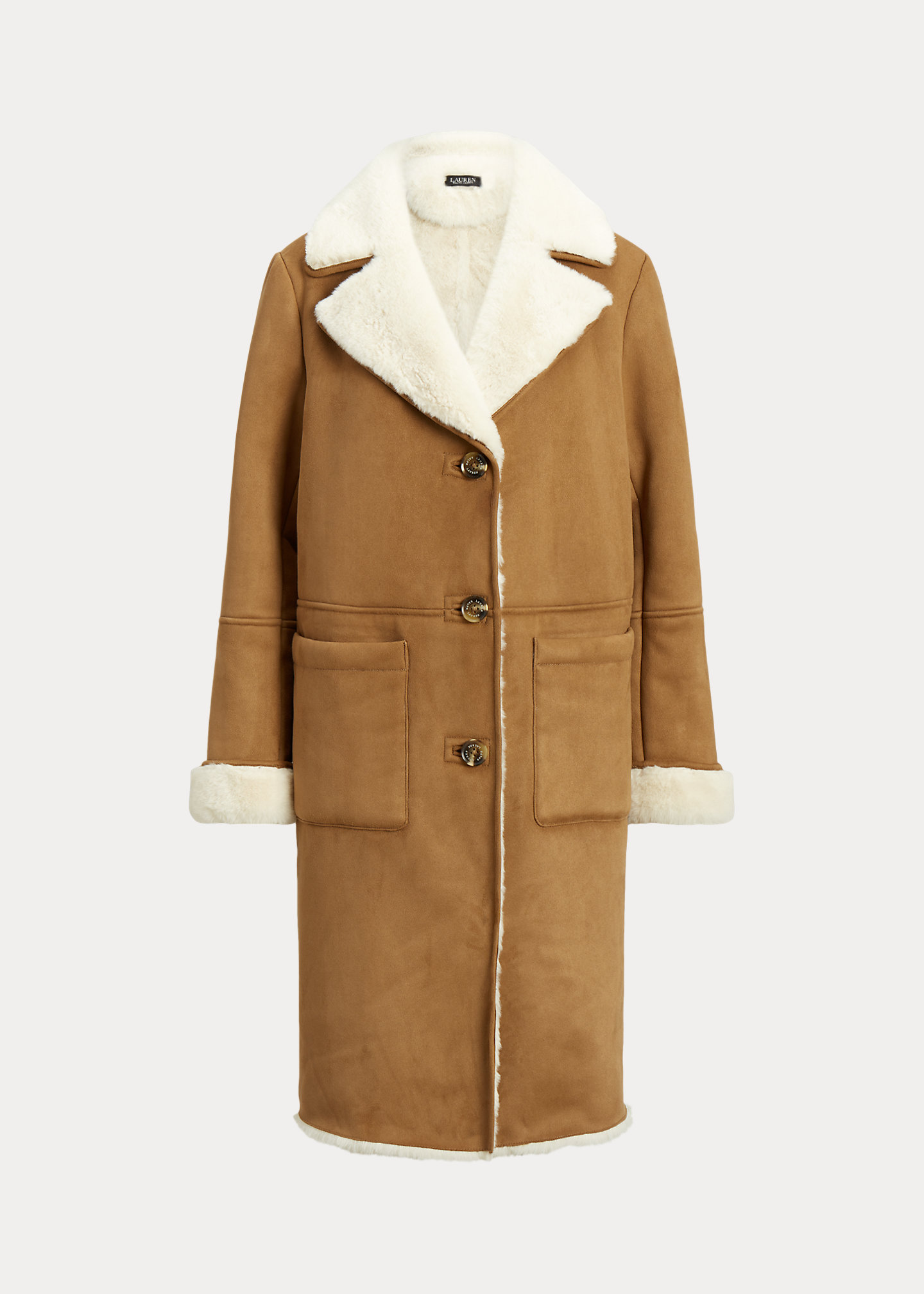 Faux-Shearling & Faux-Suede Coat