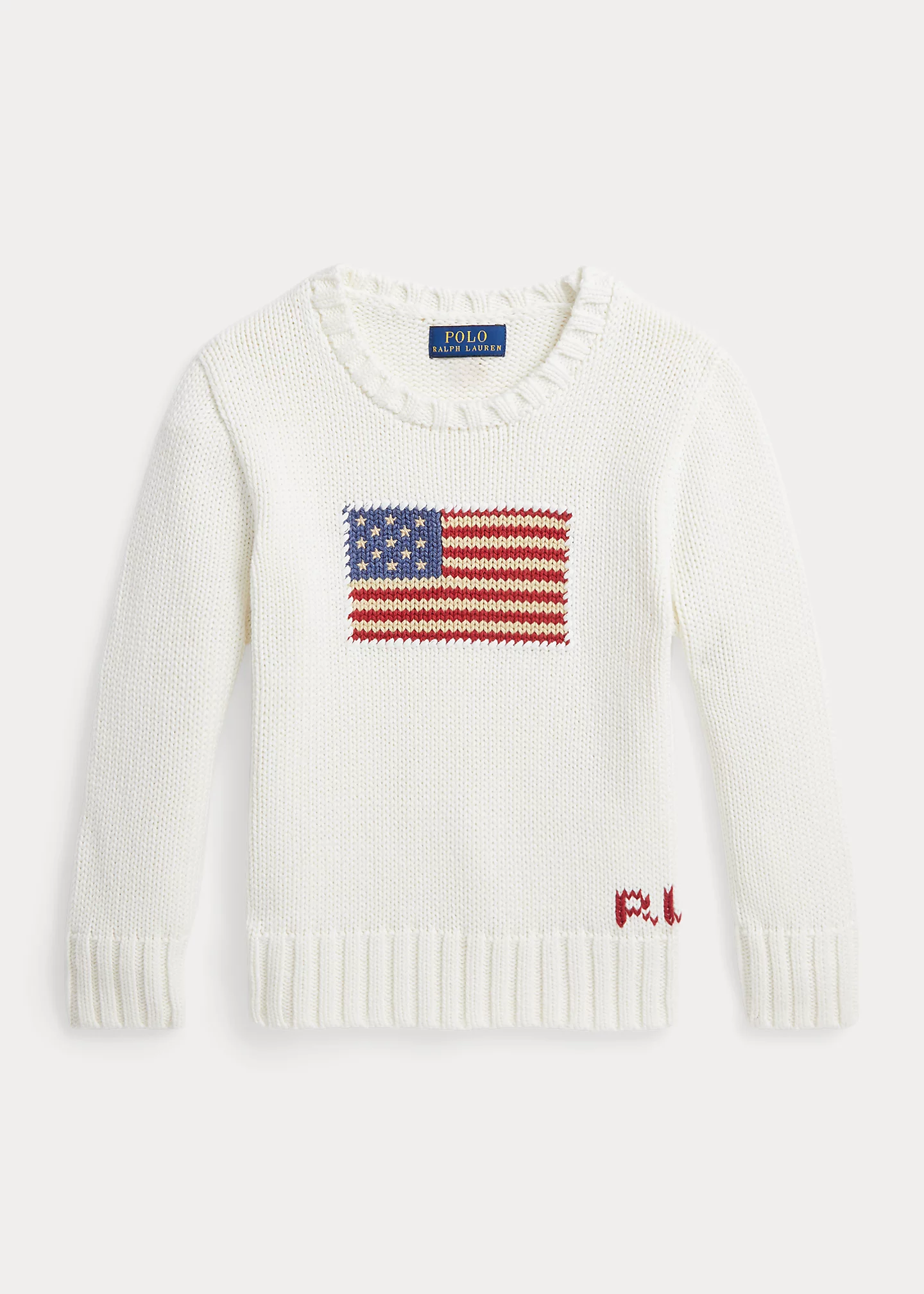 Flag Cotton Crewneck Sweater