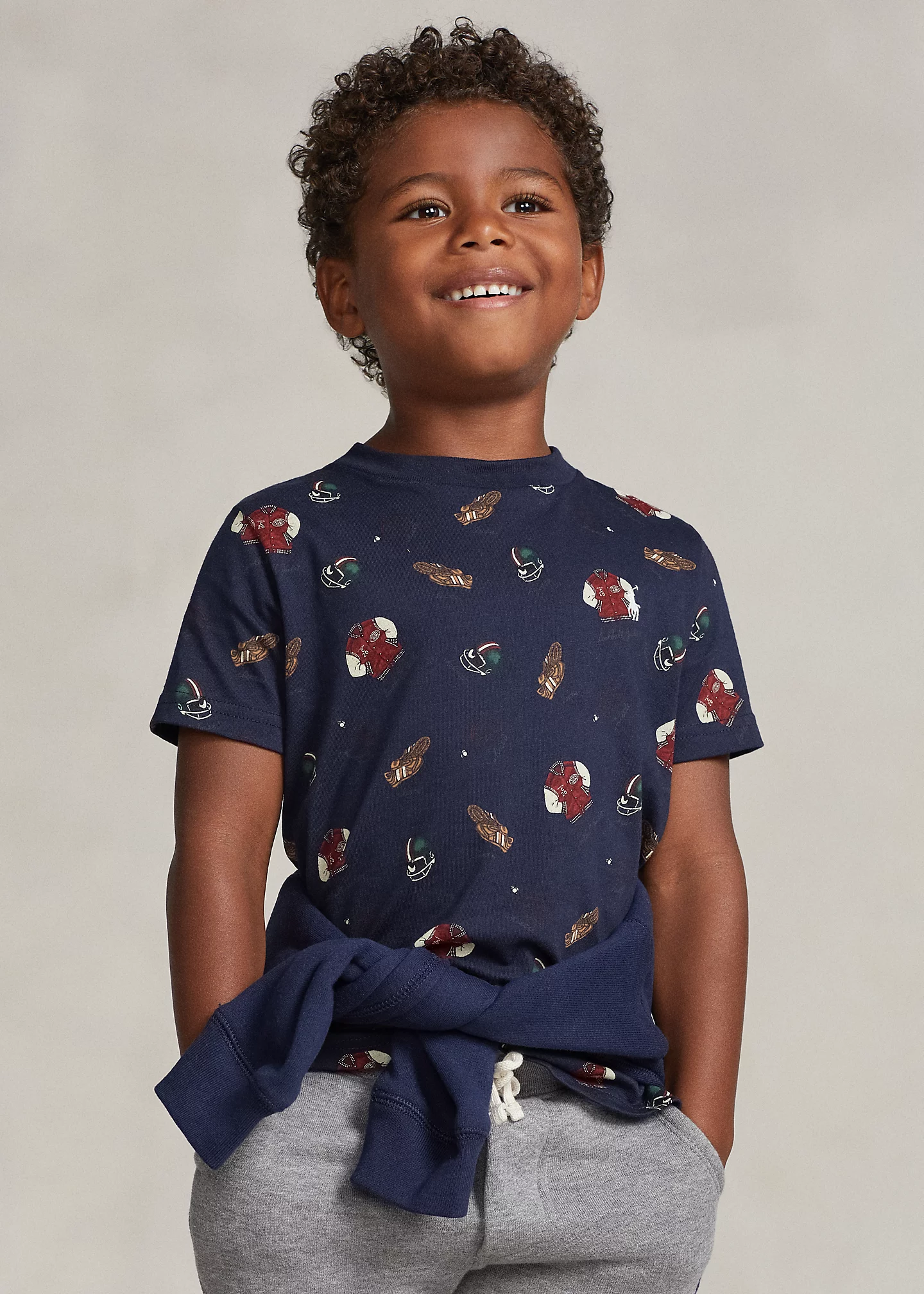 Varsity Inspired–Print Cotton Tee