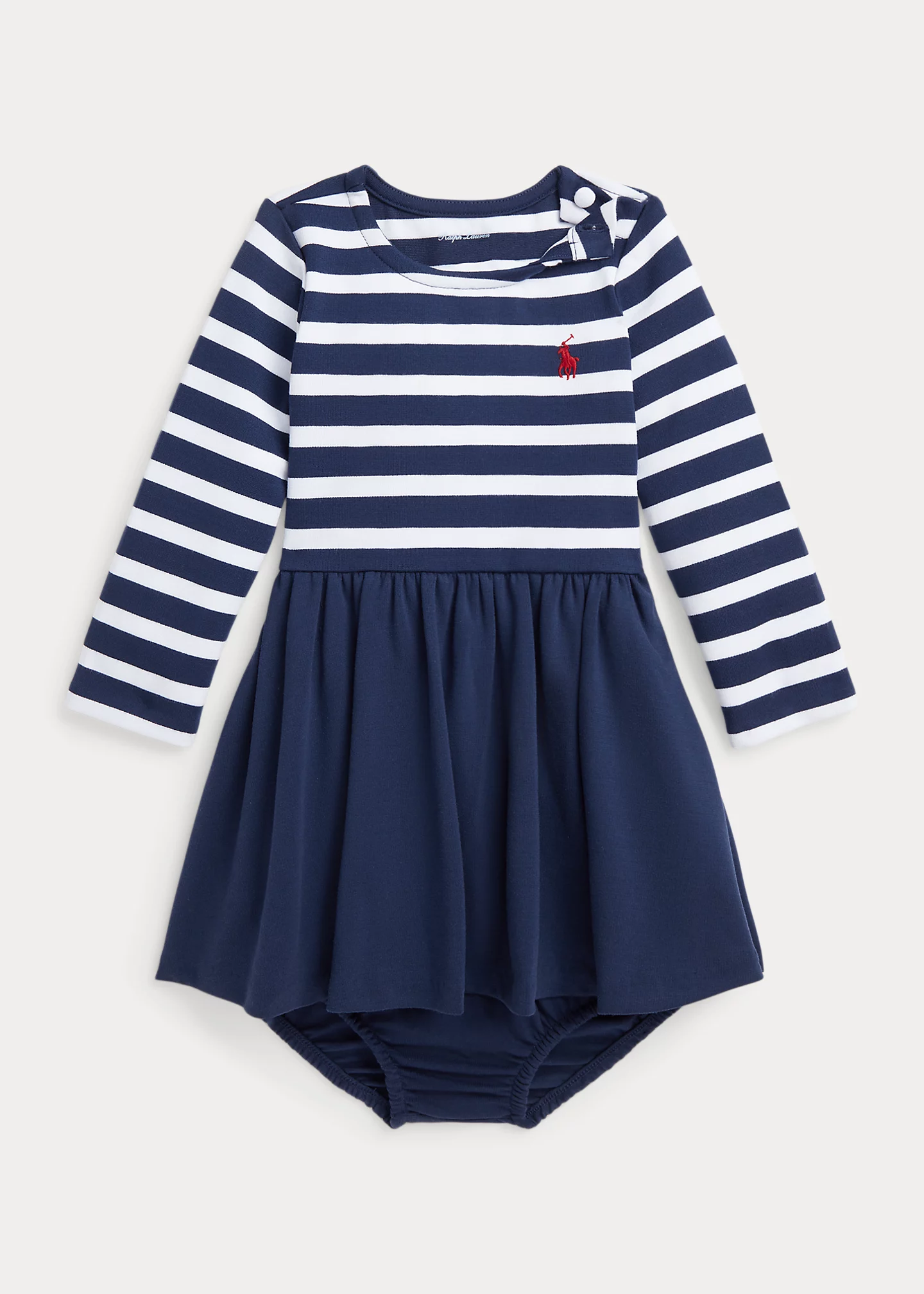 Striped Stretch Ponte Dress & Bloomer