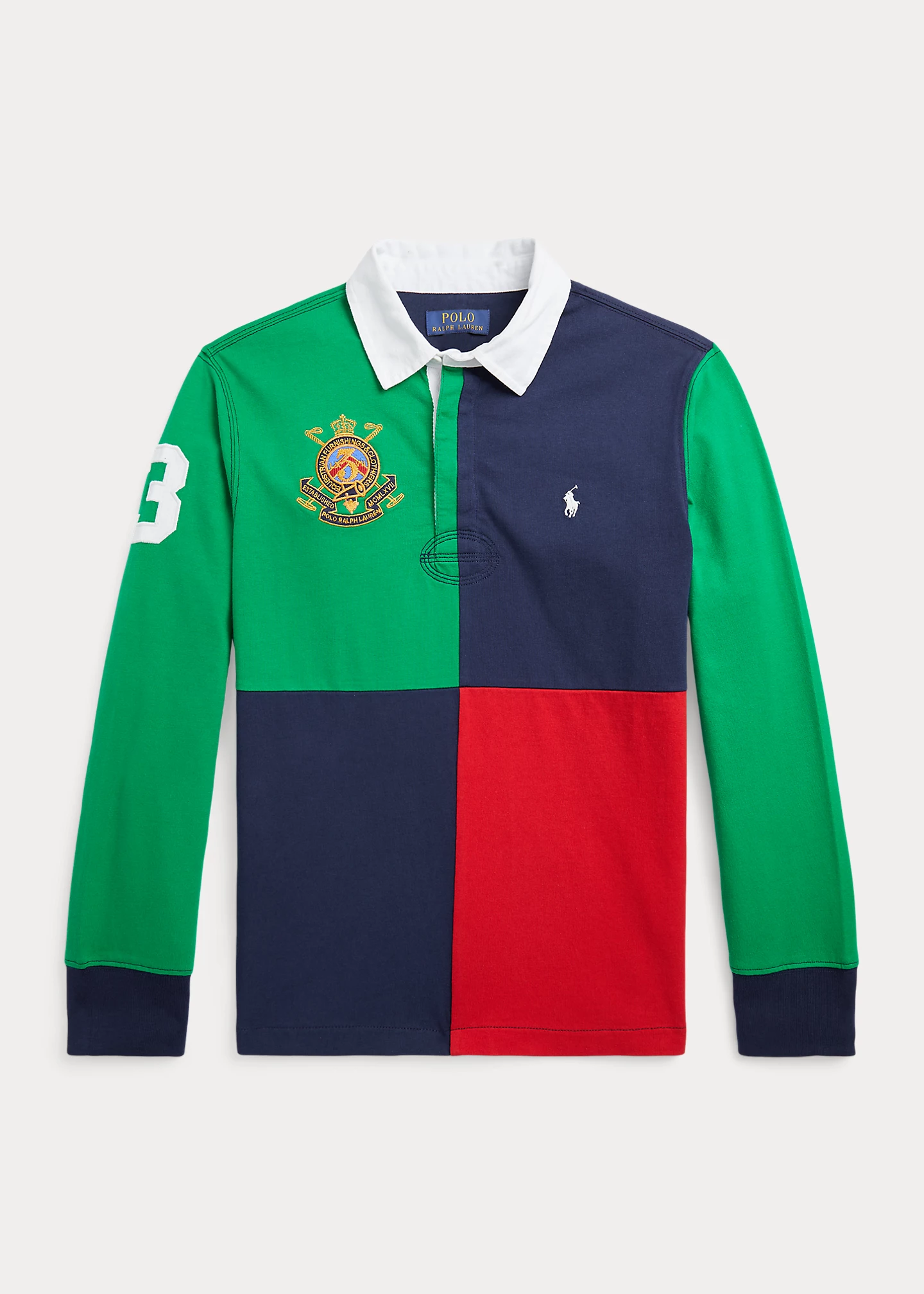 Color-Blocked Cotton Jersey Rugby Shirt