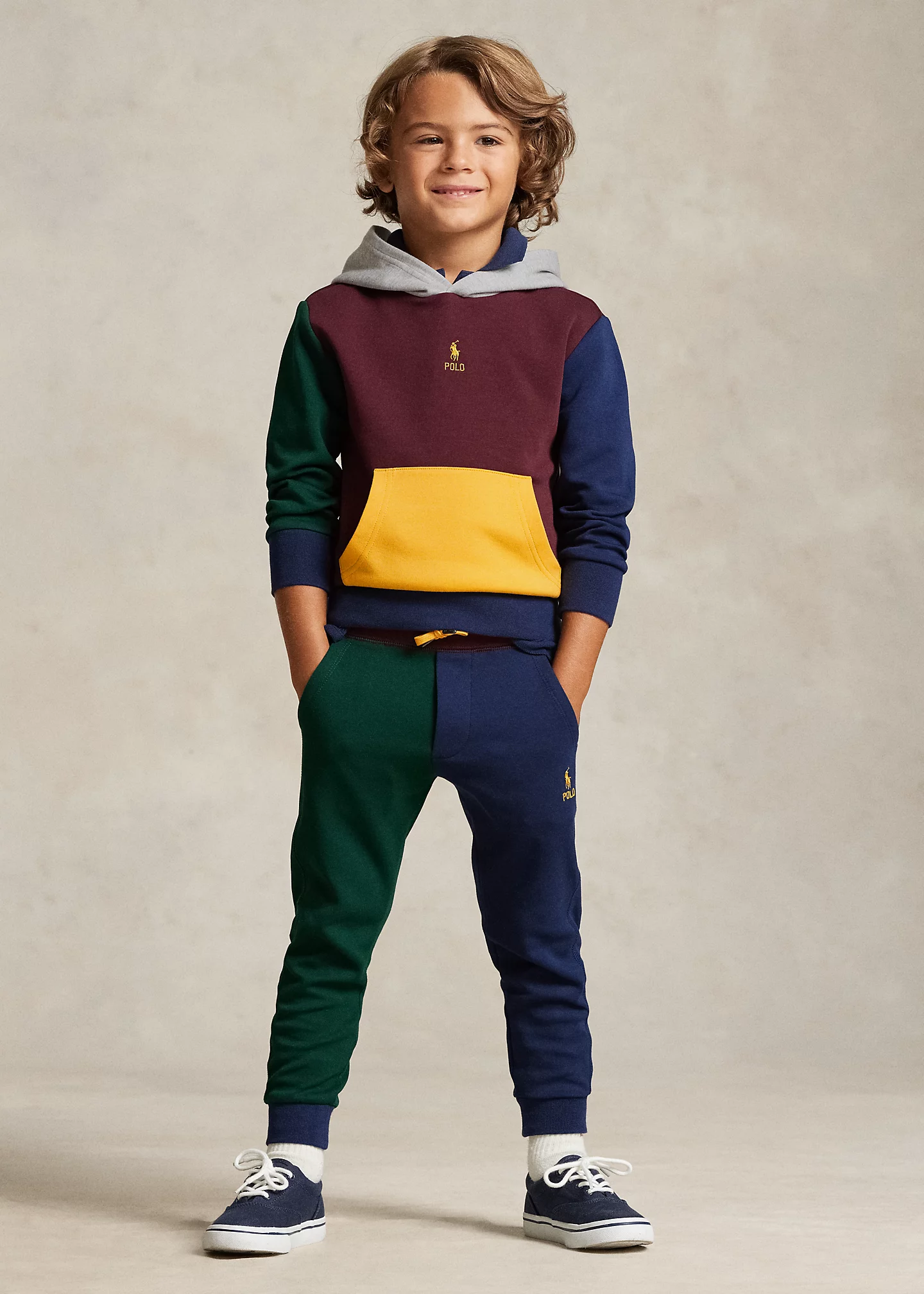 Color-Blocked Double-Knit Jogger Pant