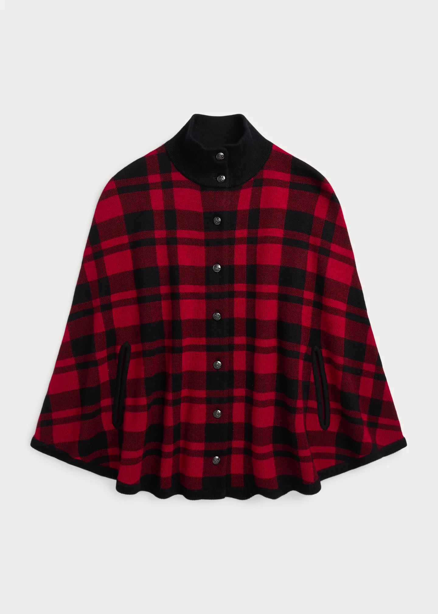 Plaid Wool Poncho