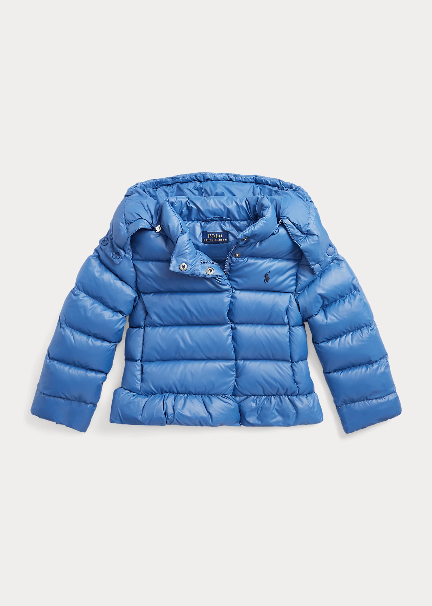 Water-Repellent Down Peplum Jacket