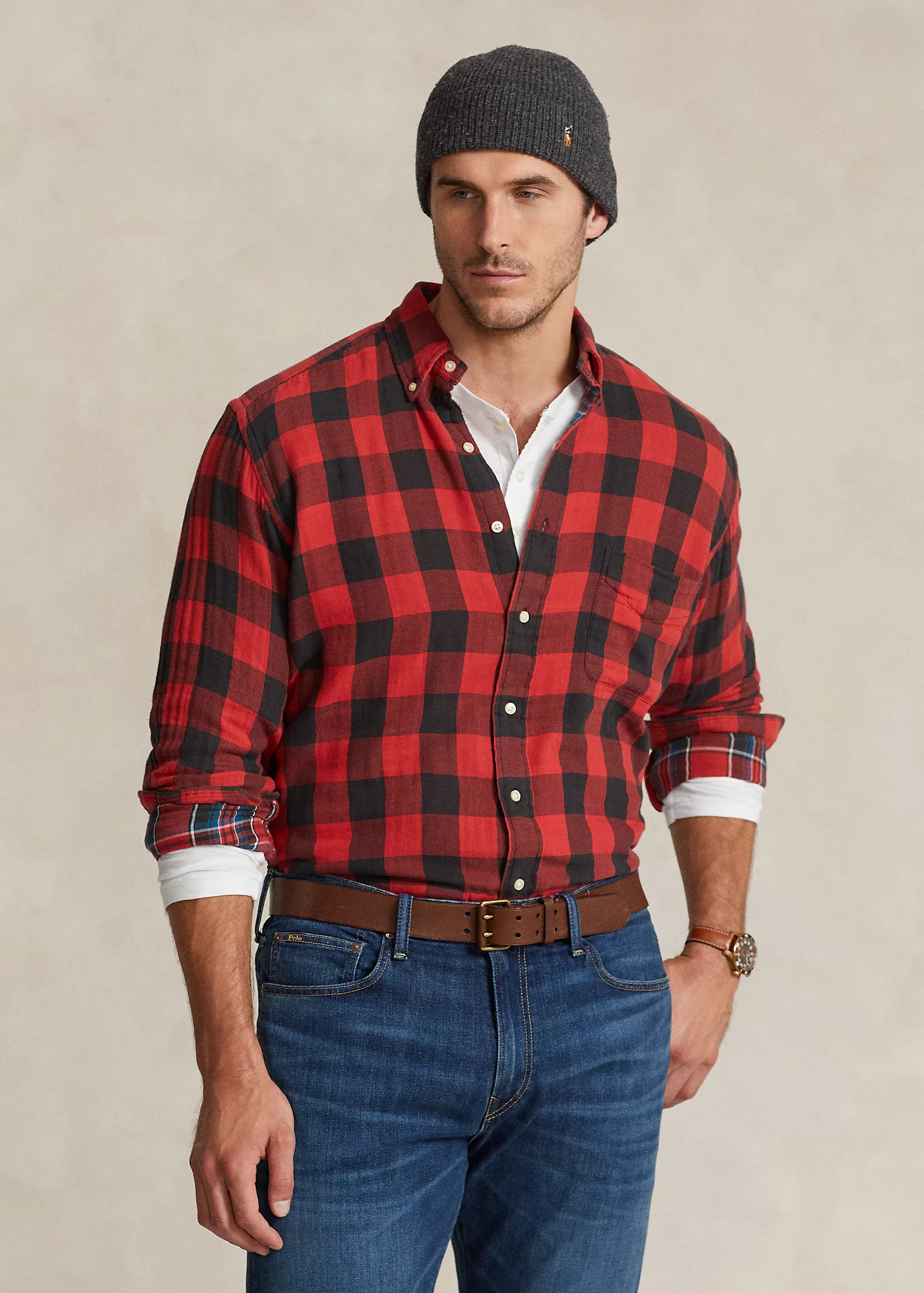 Checked Double-Faced Shirt