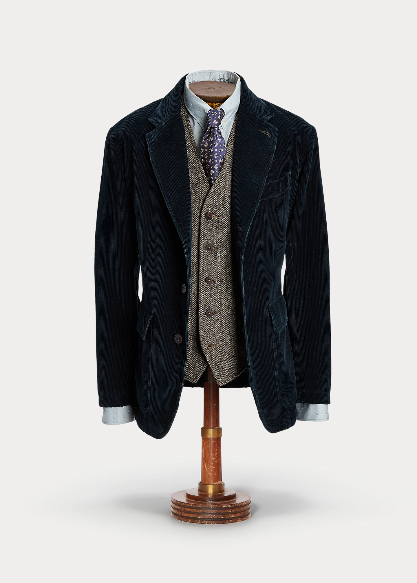 Unconstructed Indigo Corduroy Sport Coat