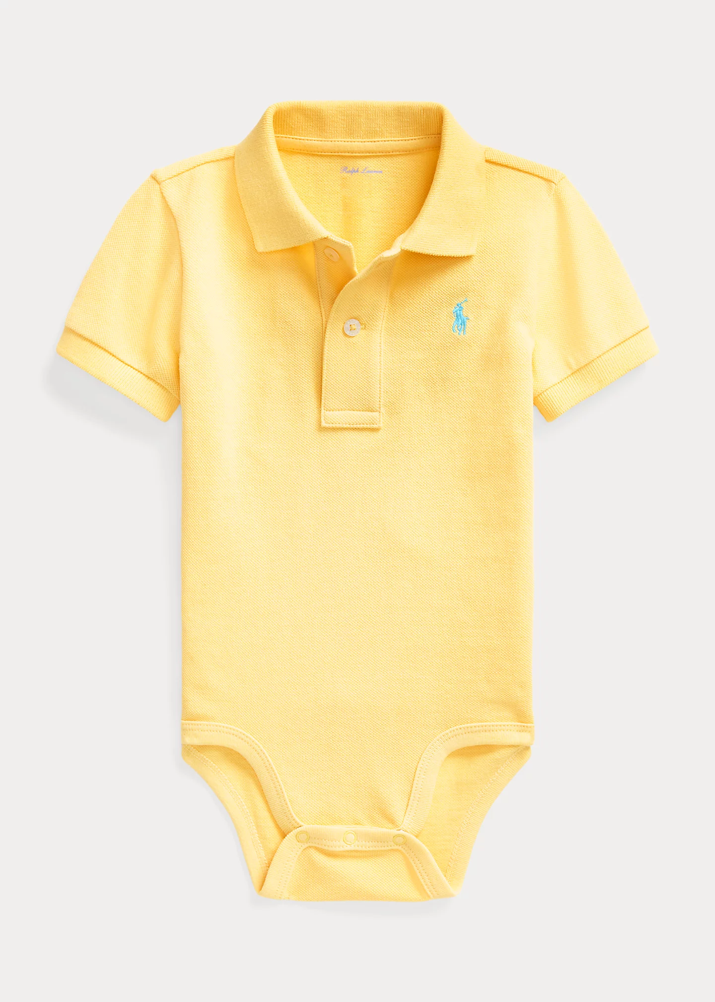 Cotton Mesh Polo Bodysuit