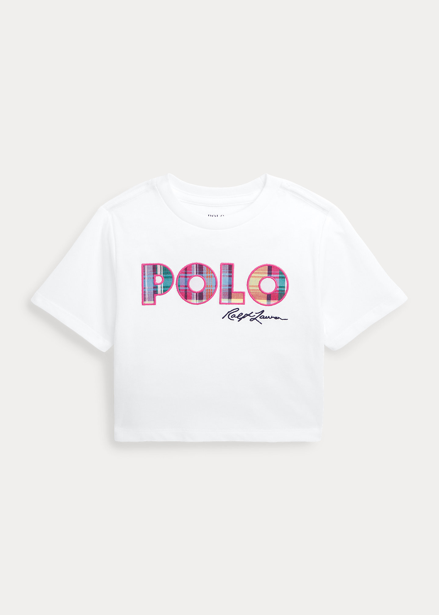 Madras-Logo Cotton Jersey Boxy Tee