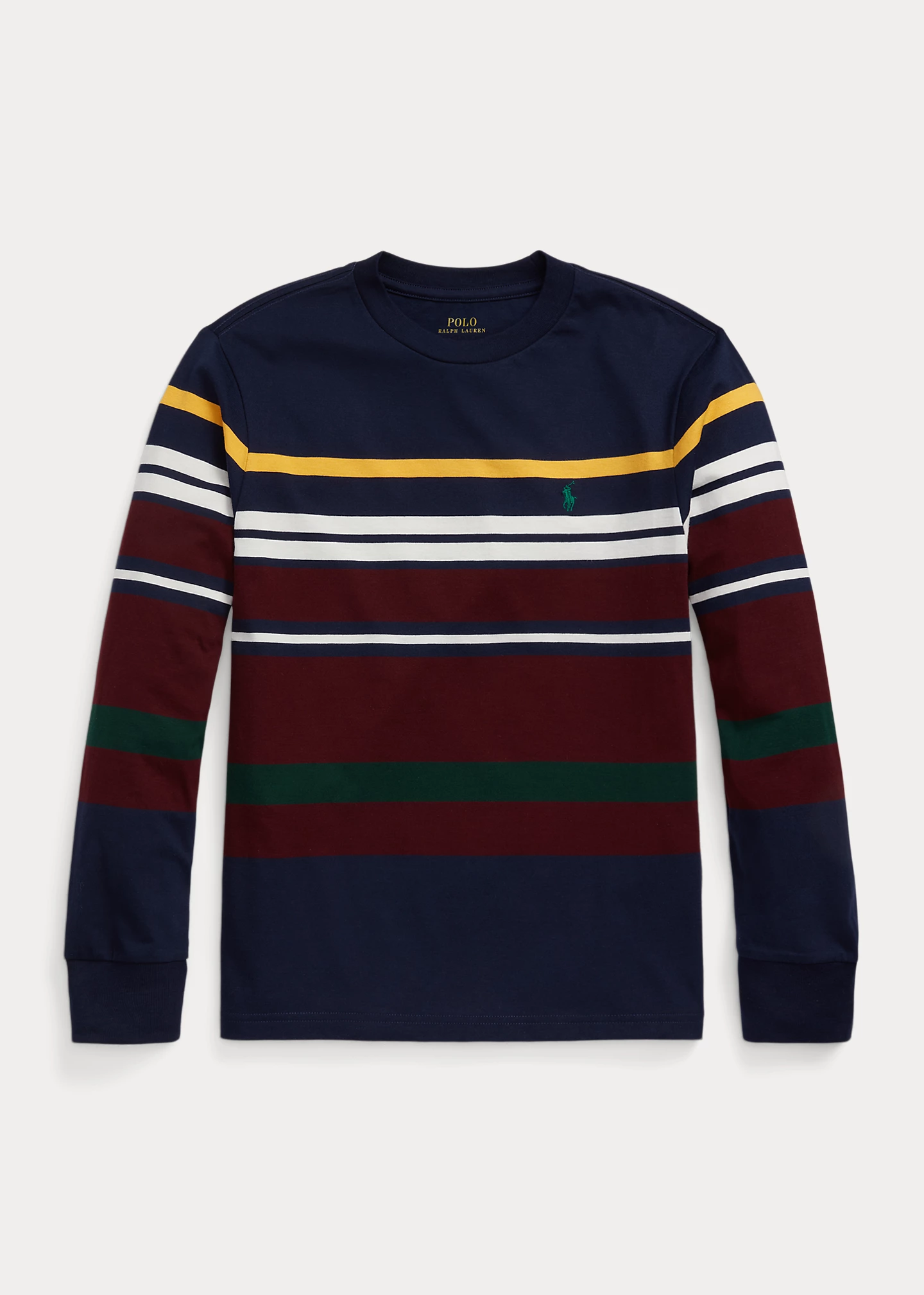 Striped Cotton Jersey Long-Sleeve Tee