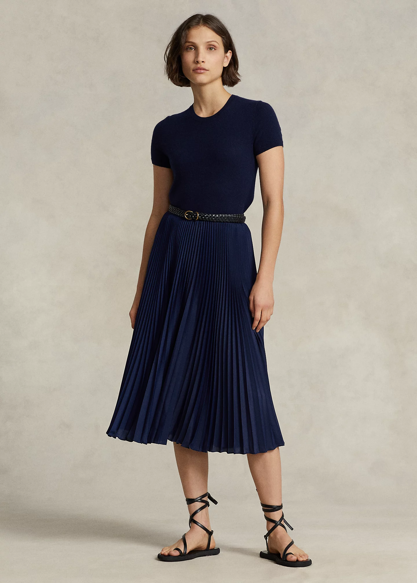 Pleated Georgette Skirt