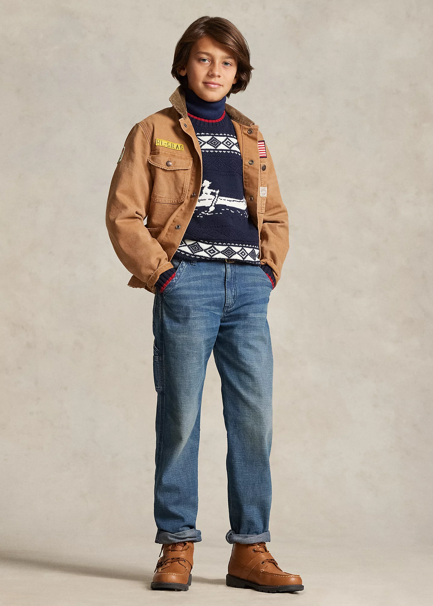 Faded Denim Carpenter Pant