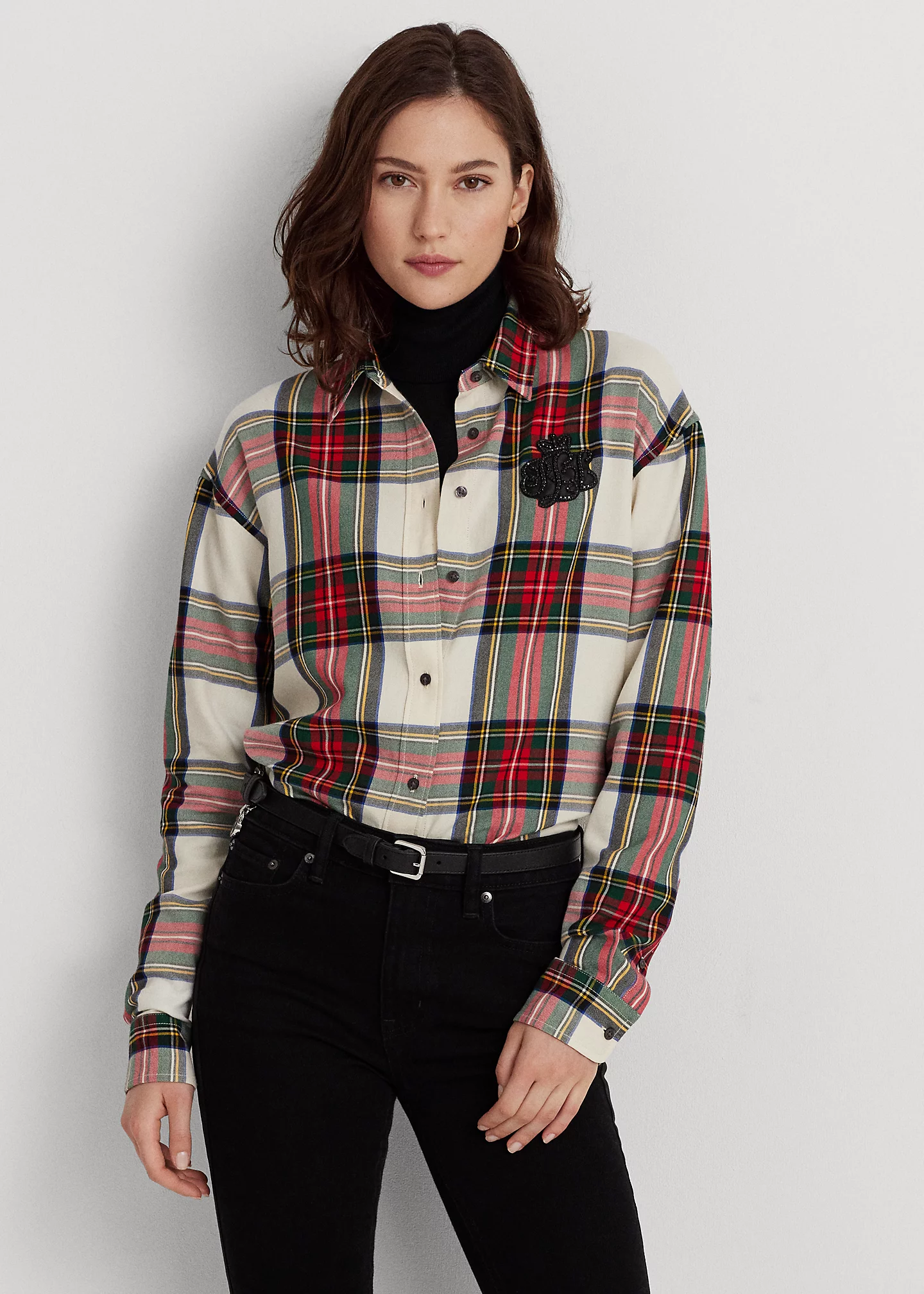 Bullion Checked Plaid Twill Shirt
