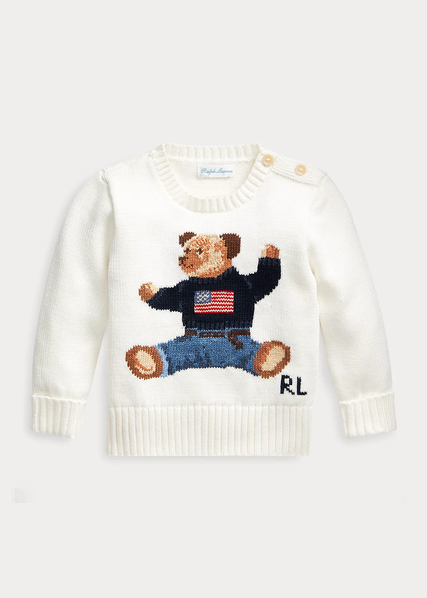 Sitting Bear Cotton Sweater