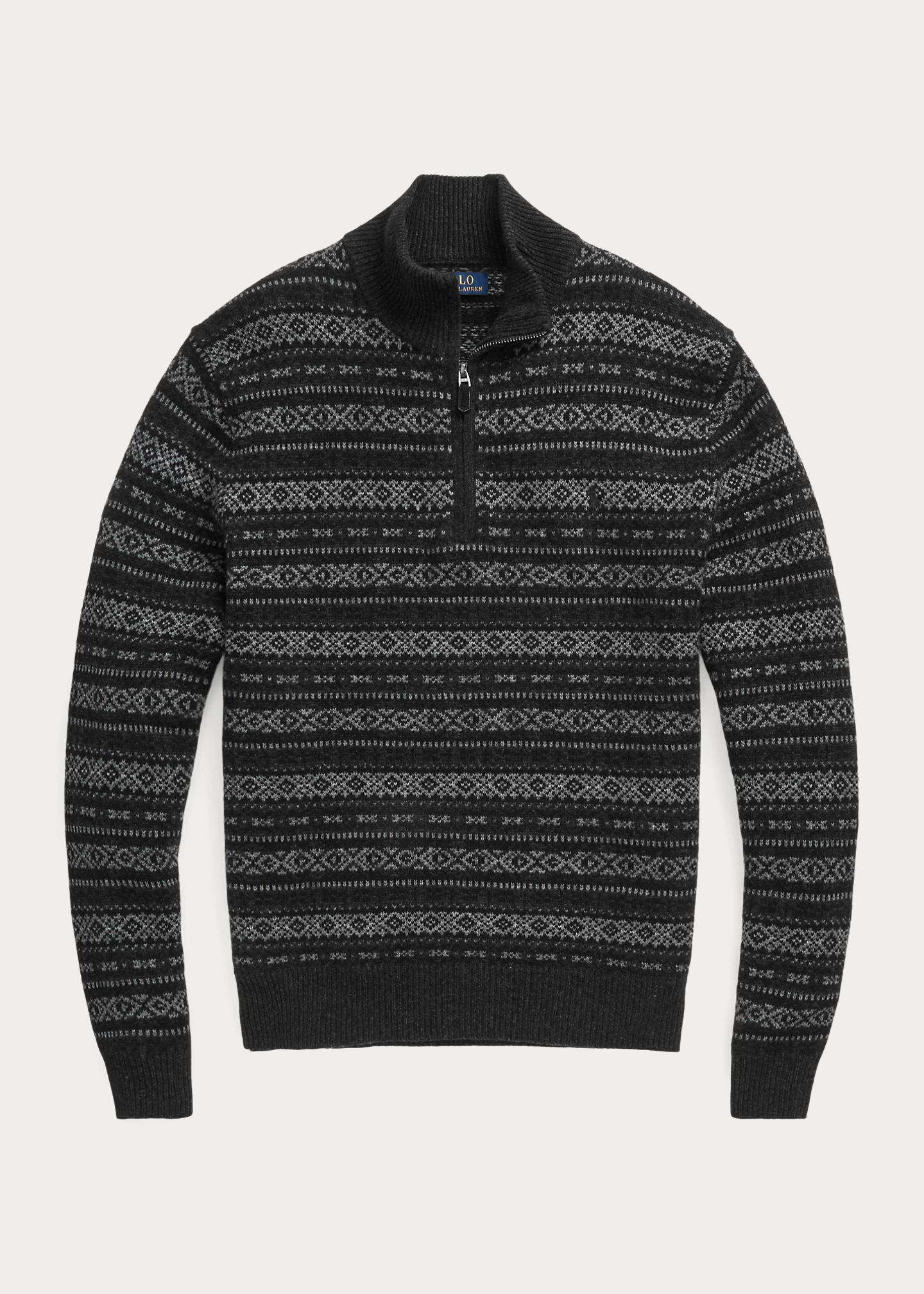 Fair Isle Wool Quarter-Zip Sweater