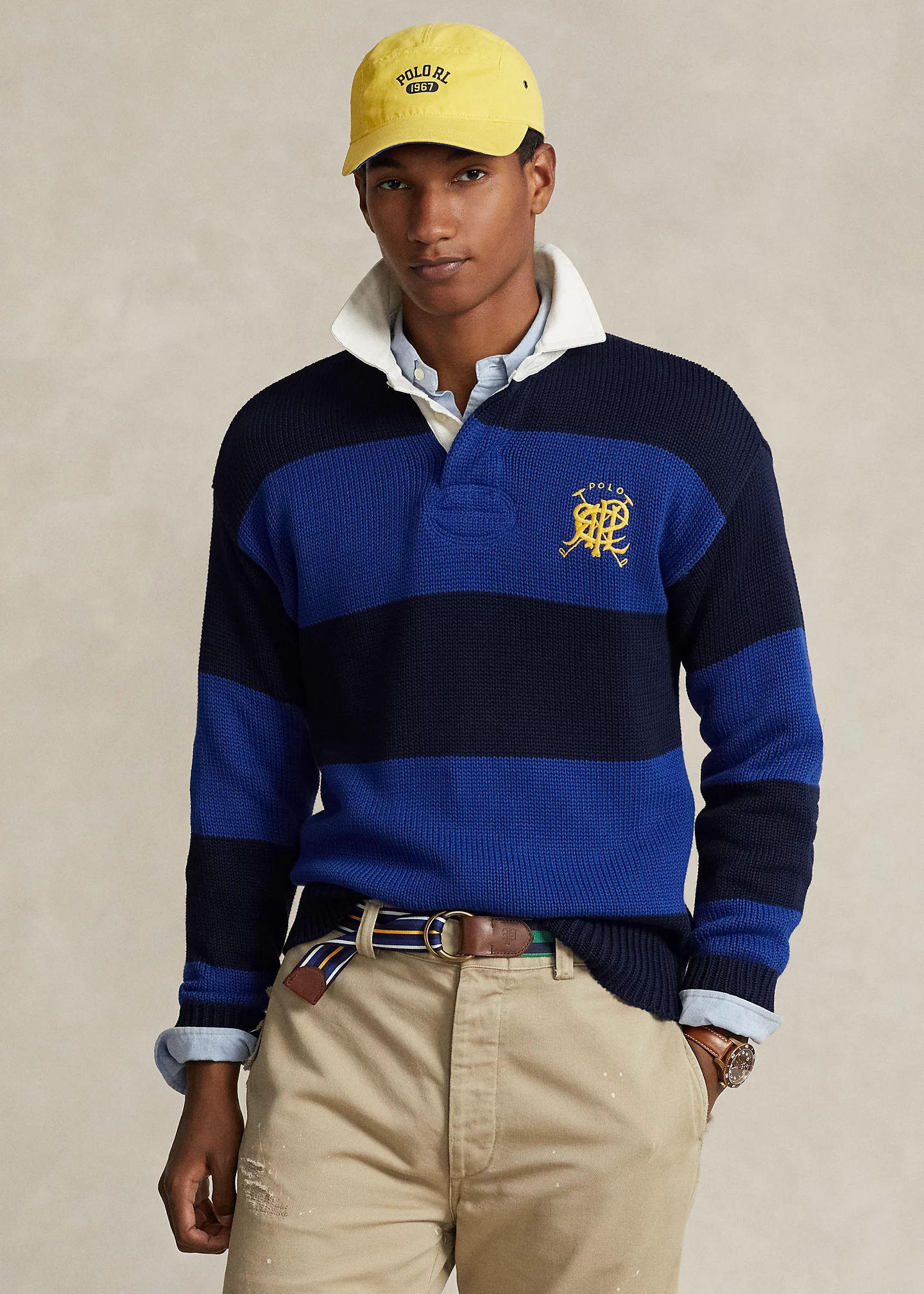 Striped Cotton Rugby Sweater