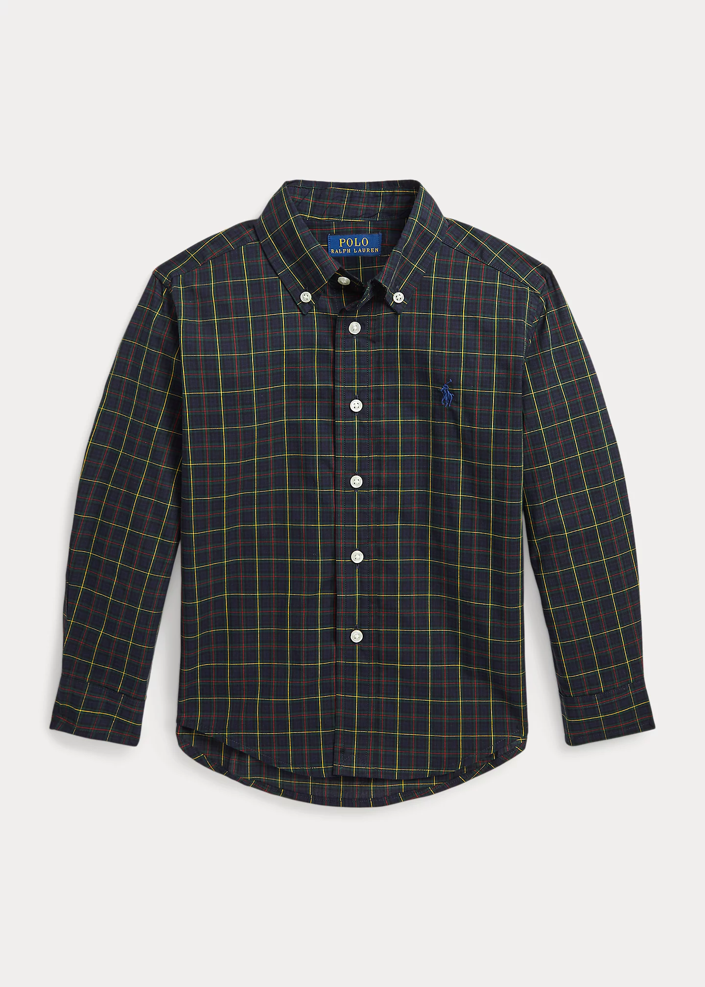 Plaid Cotton Poplin Shirt