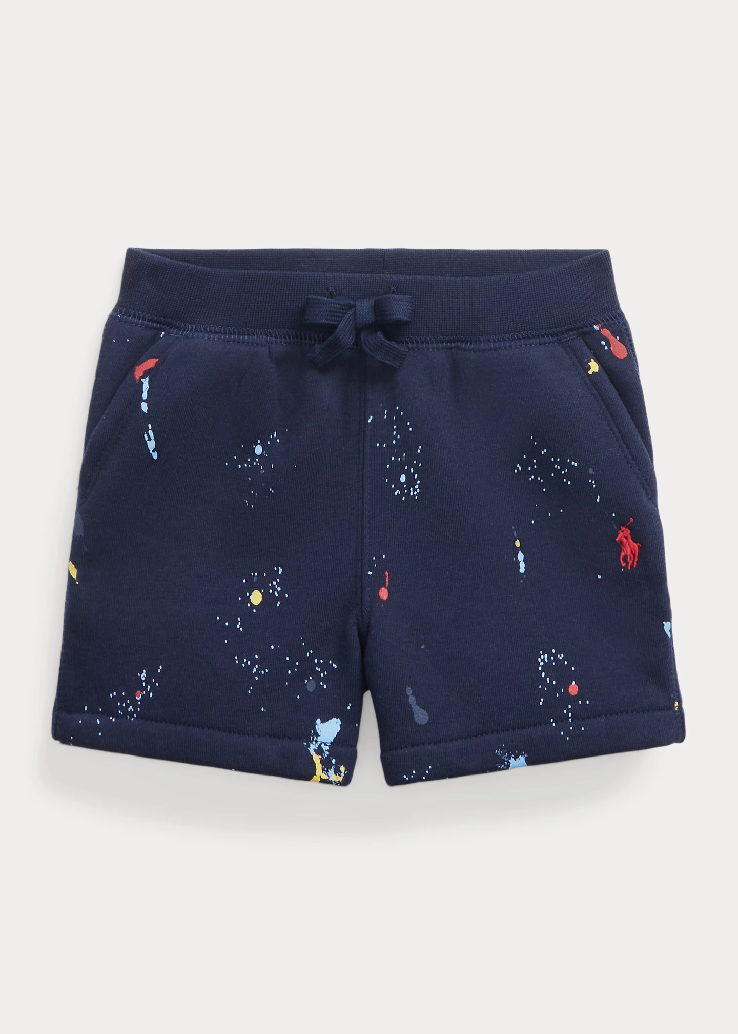 Paint-Splatter-Print Fleece Short