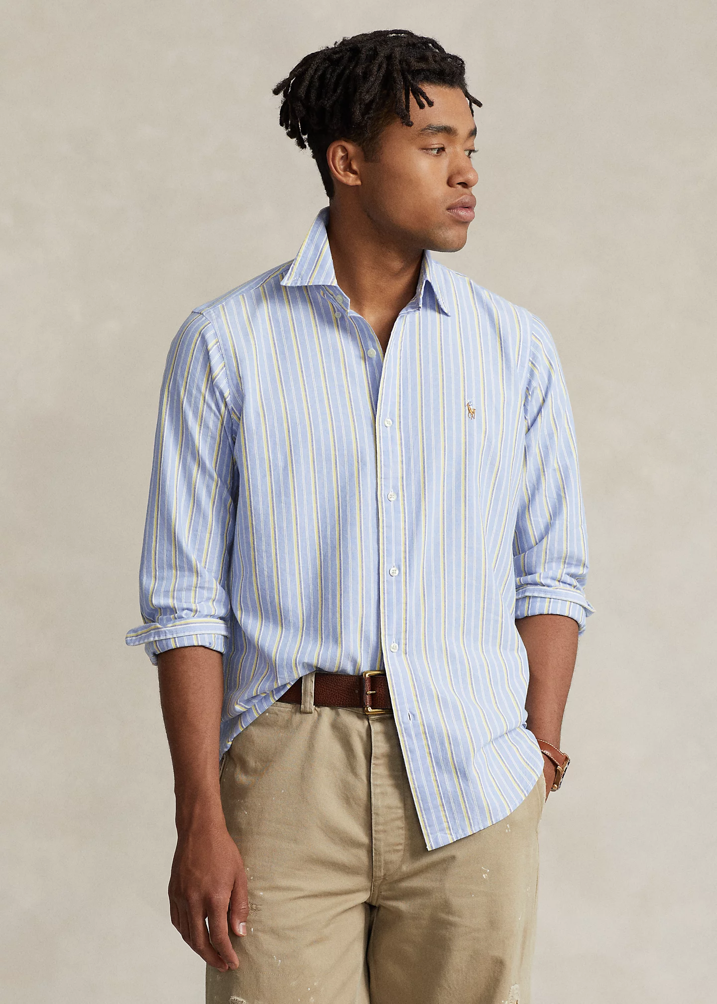 Classic Fit Striped Oxford Shirt