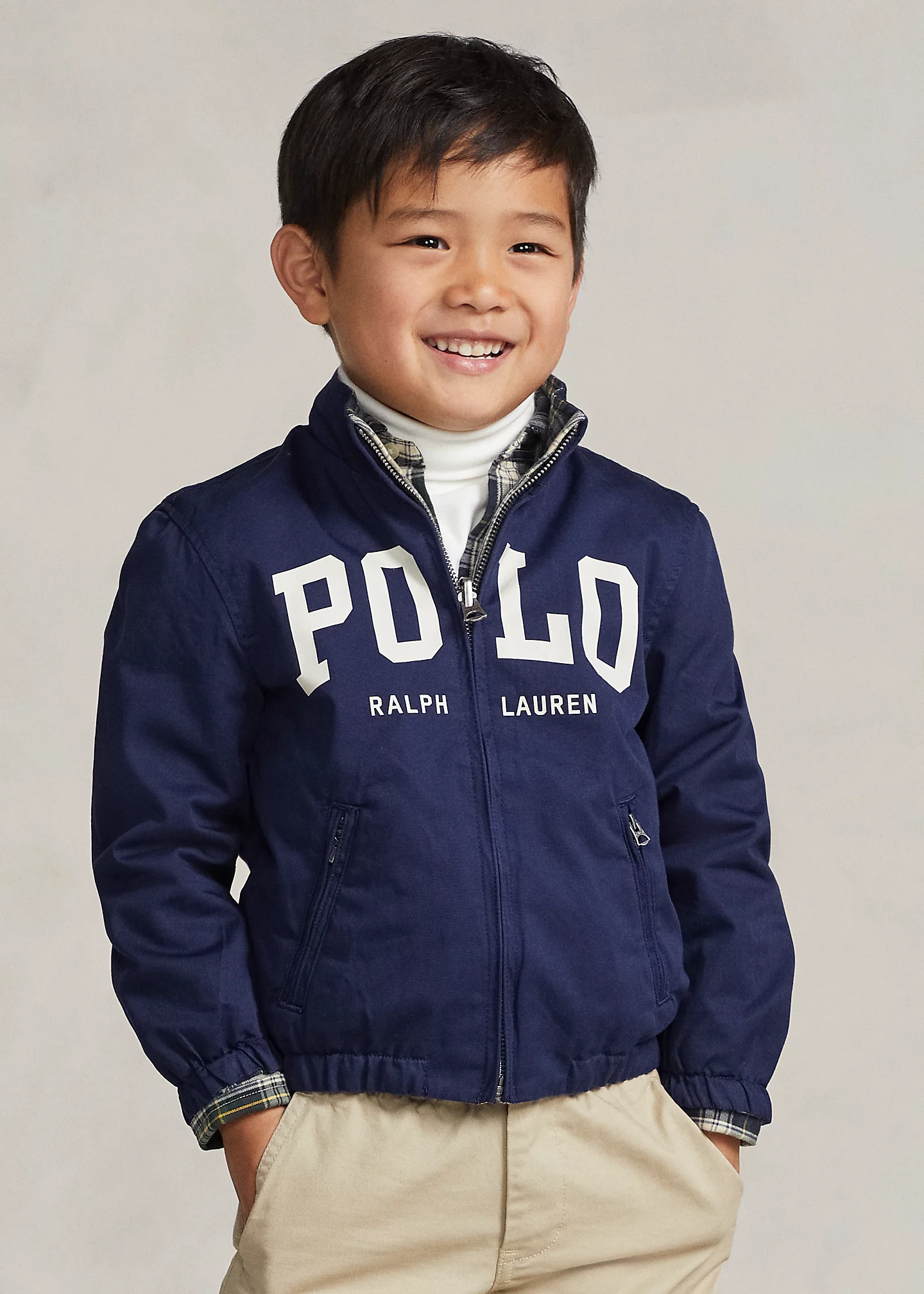 Reversible Cotton Twill & Oxford Jacket