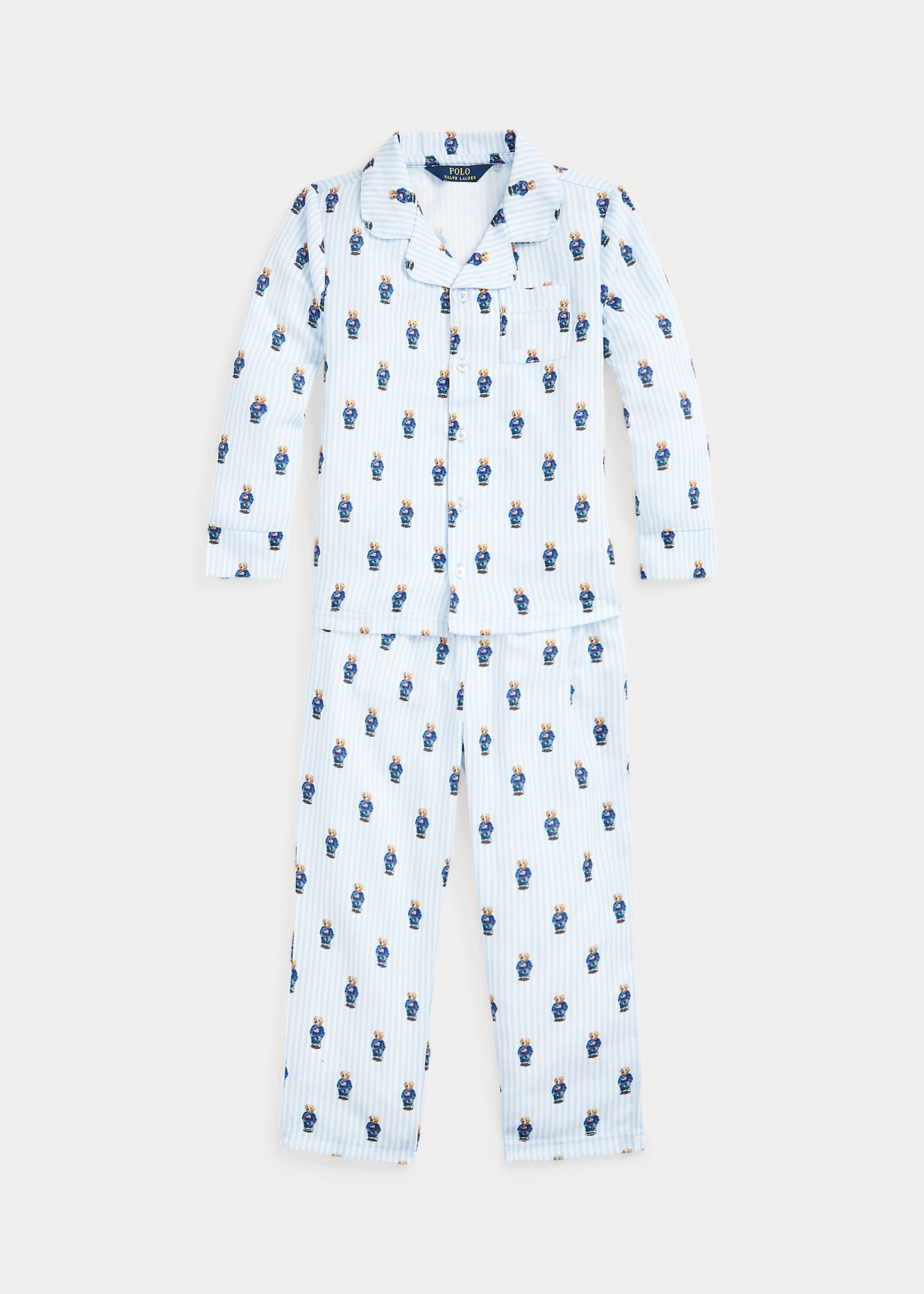 Polo Bear Flannel Sleep Set