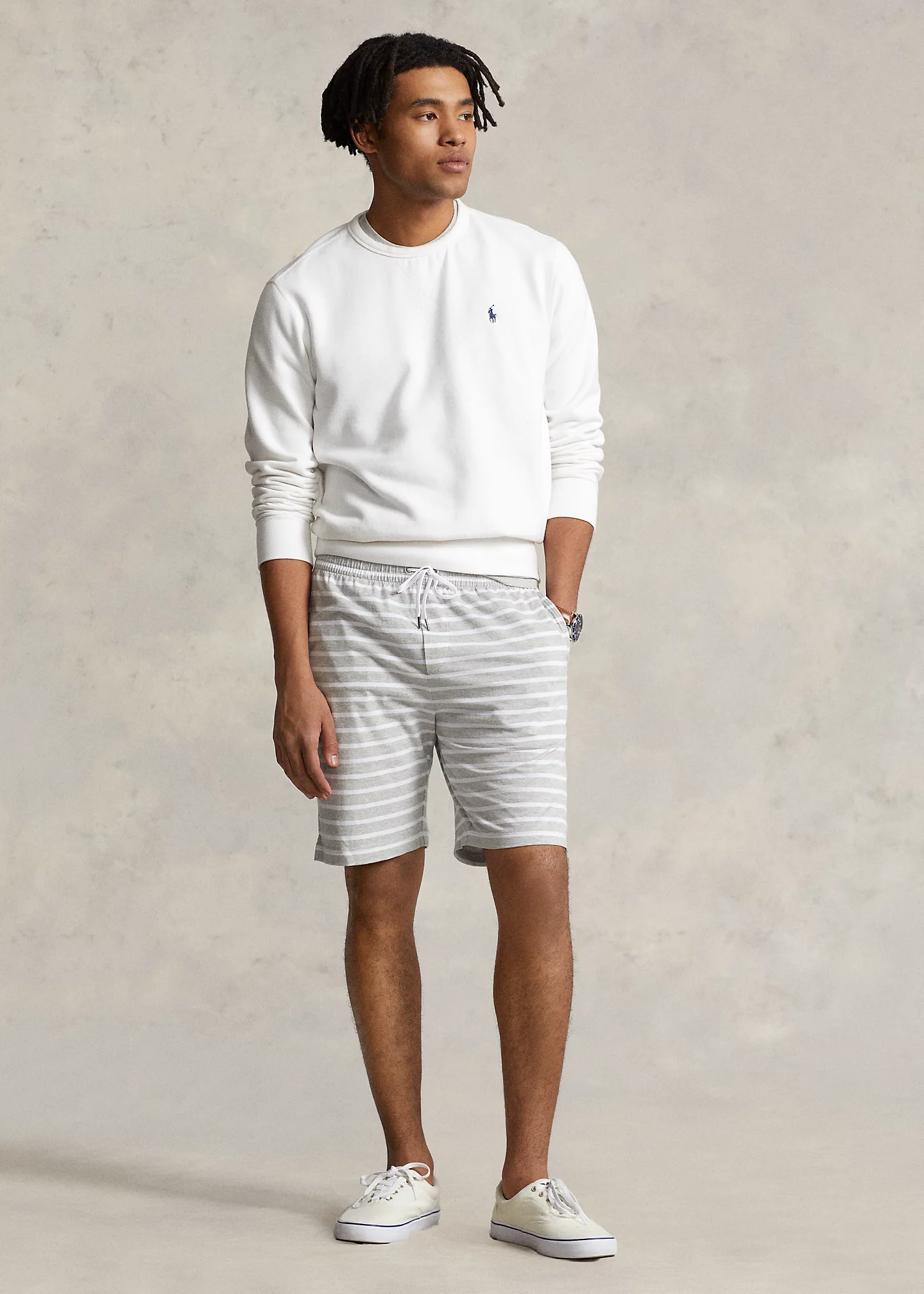 8-Inch Striped Jersey Short