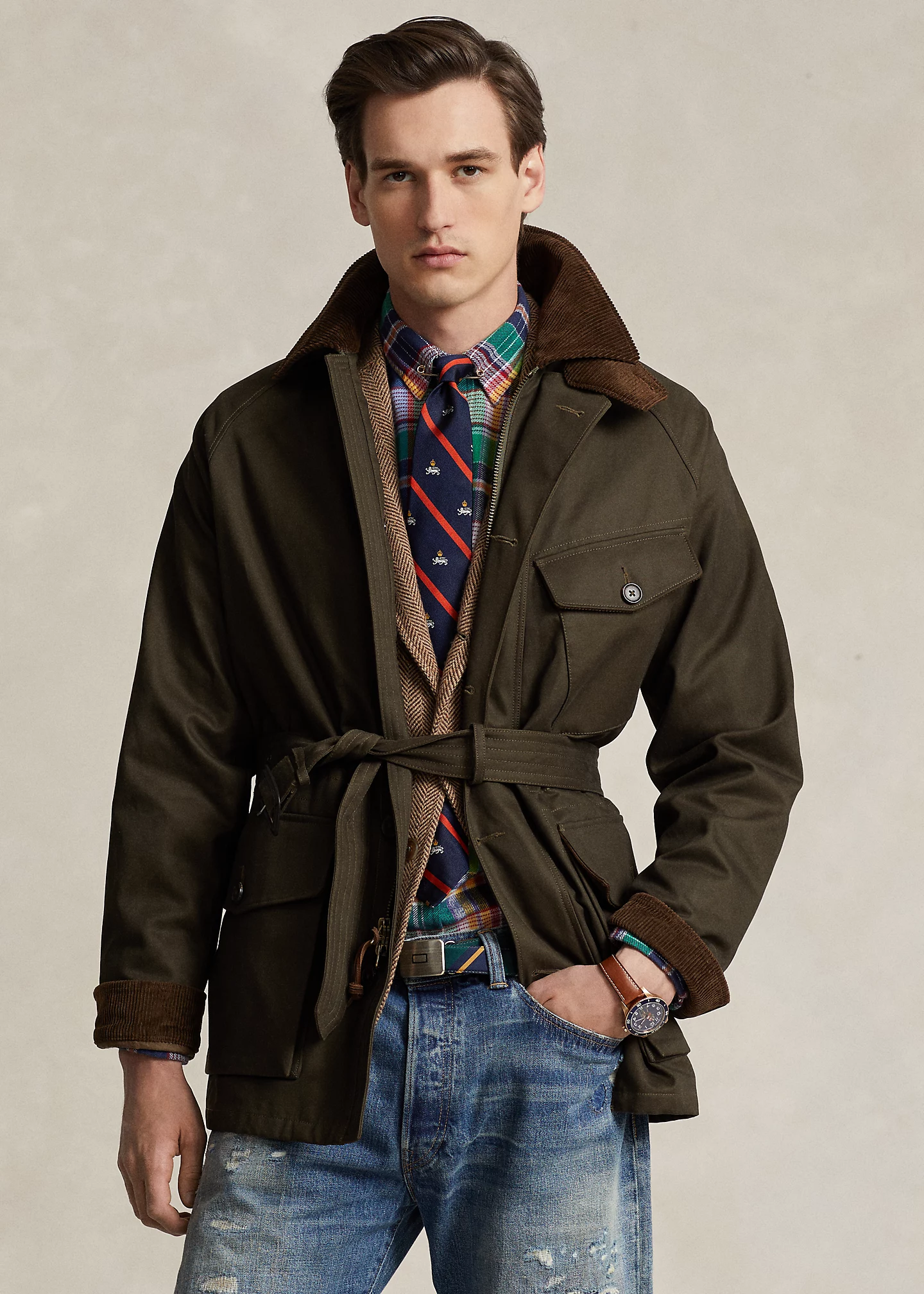 Sateen Belted Jacket