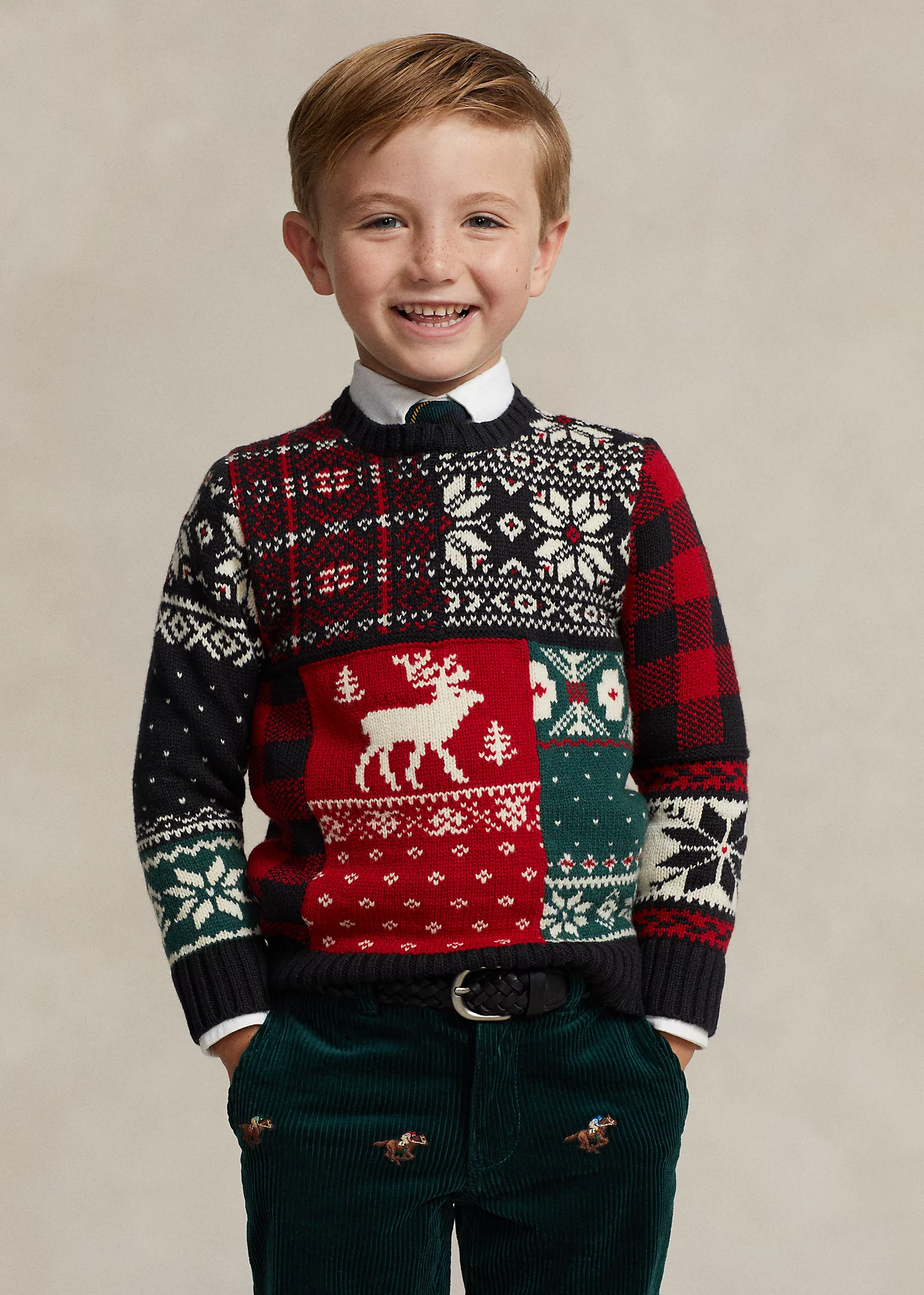 Patchwork Crewneck Sweater