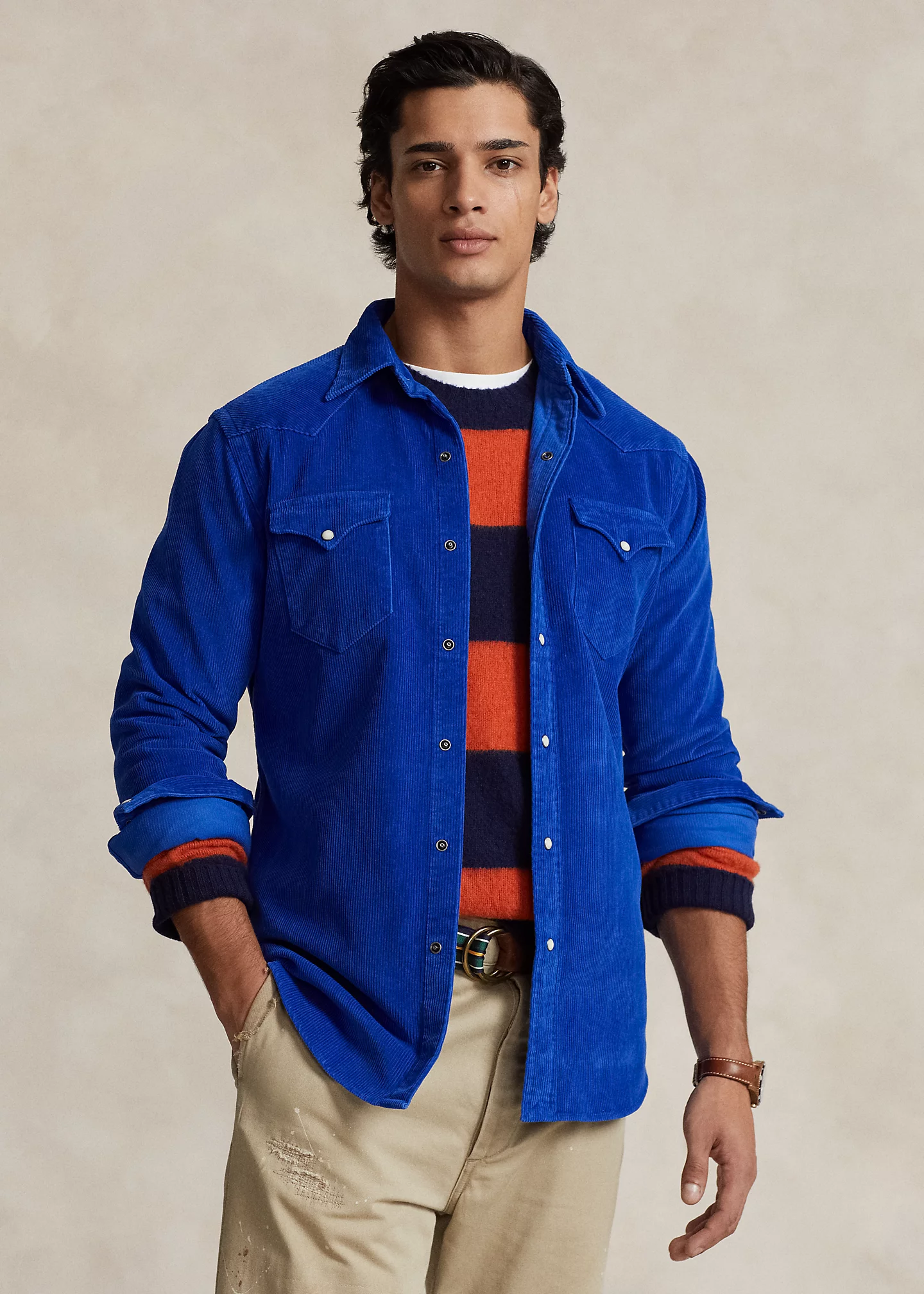 Classic Fit Corduroy Western Shirt