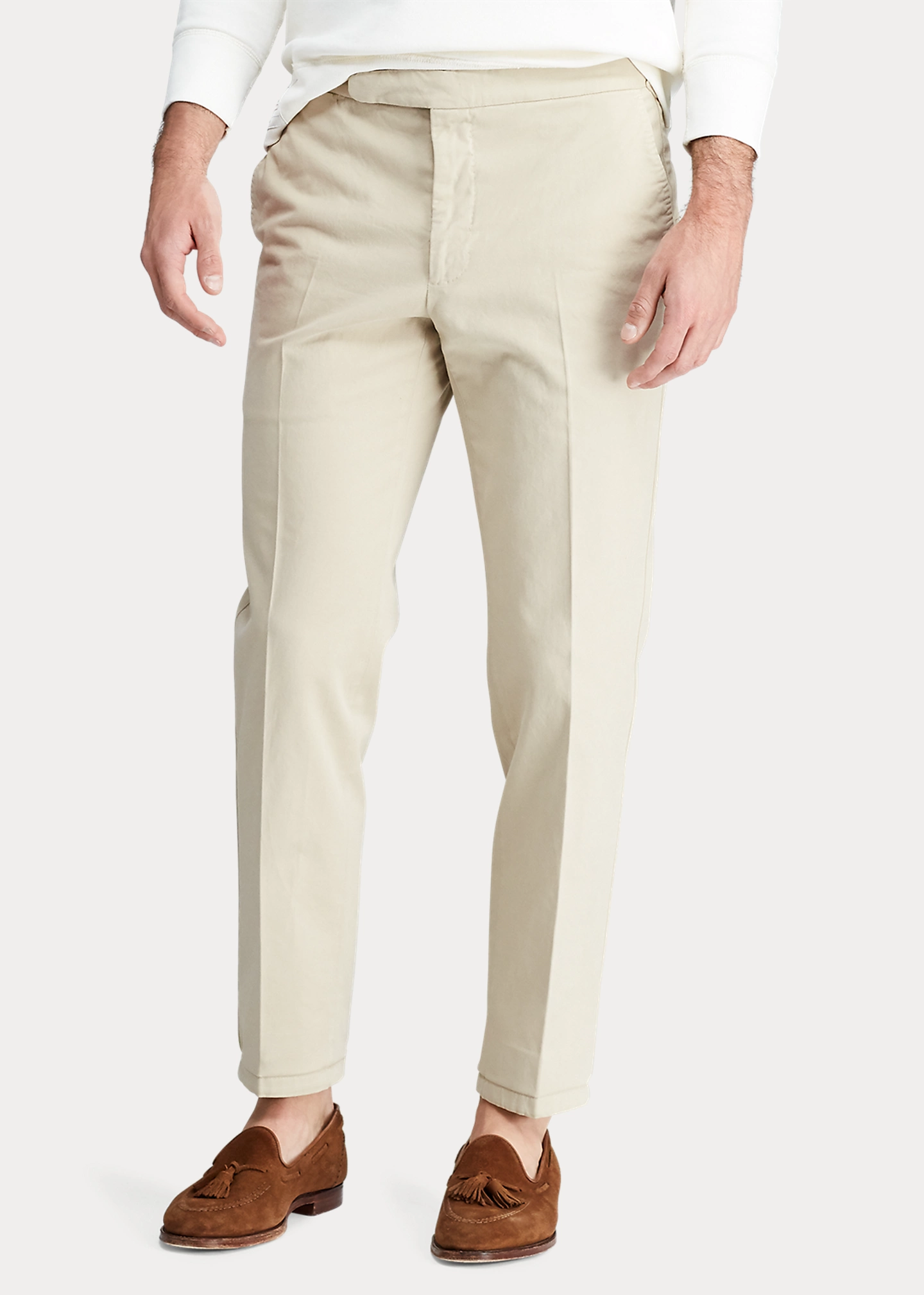 Garment-Dyed Stretch Chino Suit Trouser