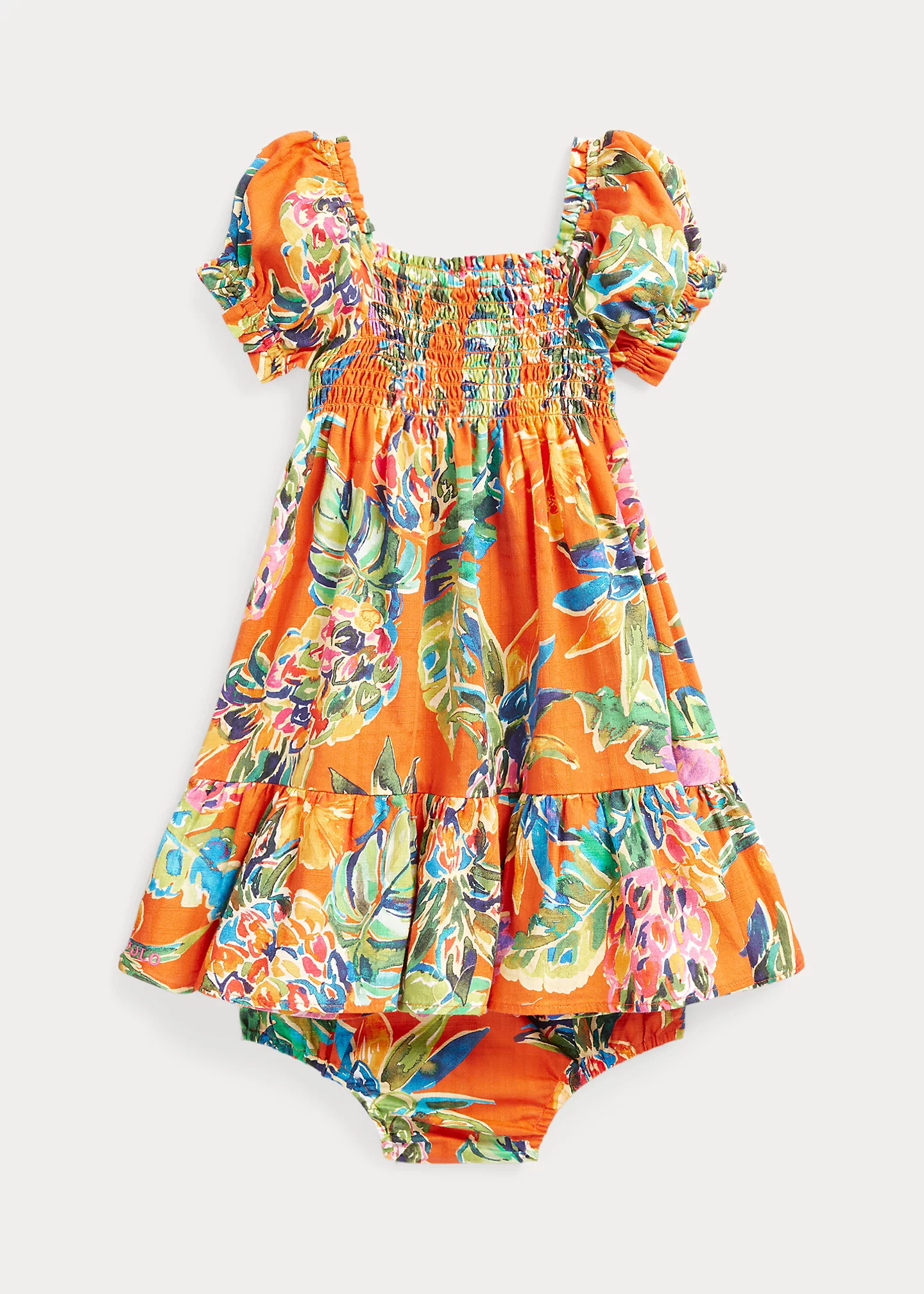 Floral Cotton Dobby Dress & Bloomer