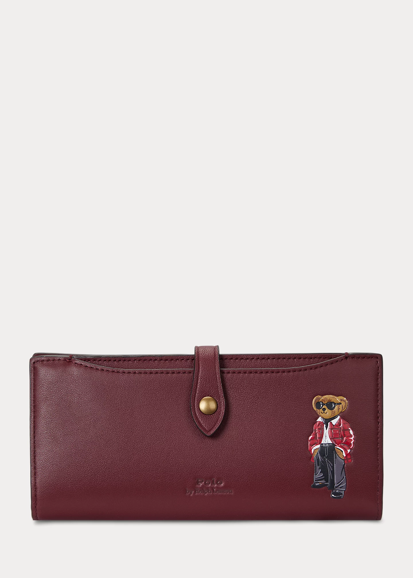 Polo Bear Leather Snap Wallet