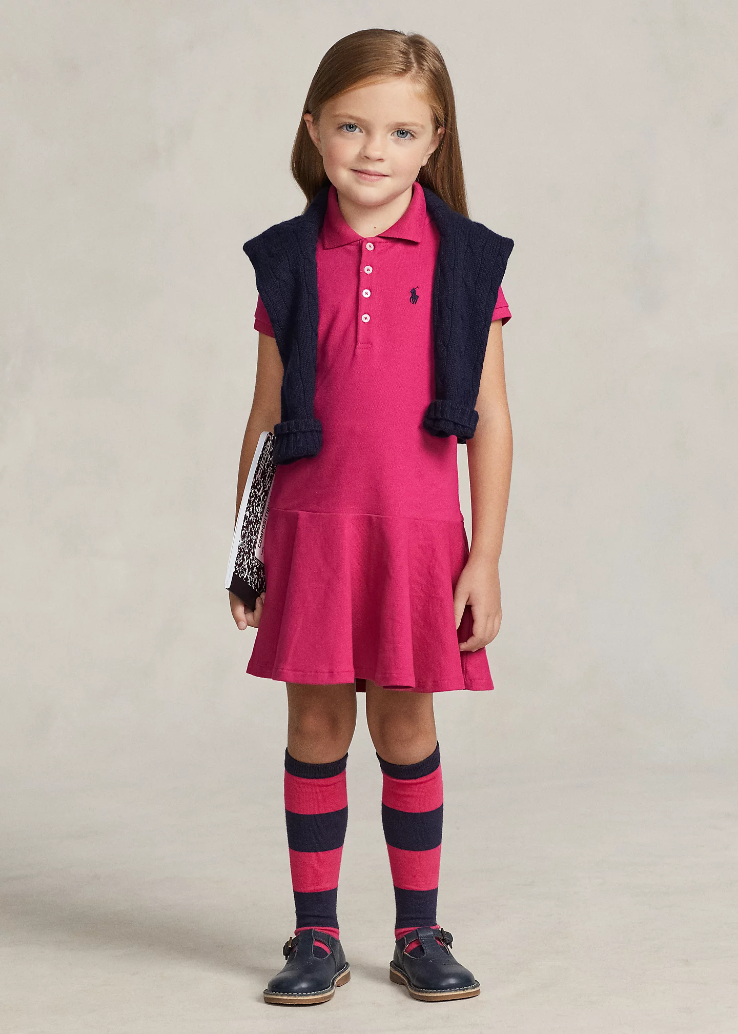 Stretch Mesh Polo Dress