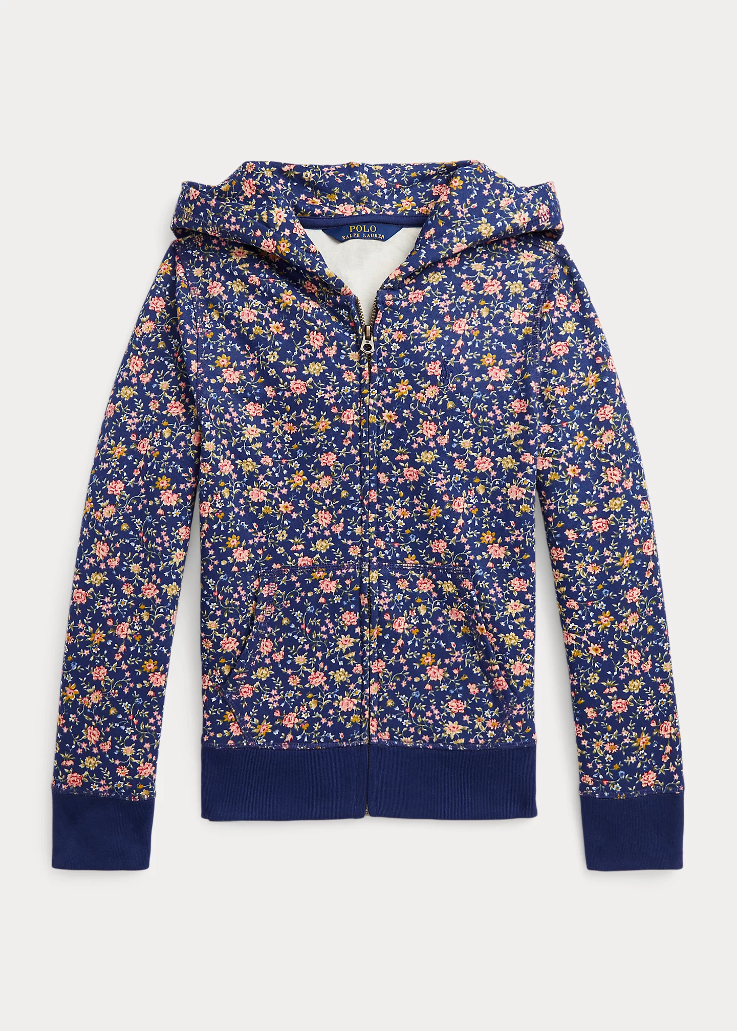 Floral Fleece Full-Zip Hoodie