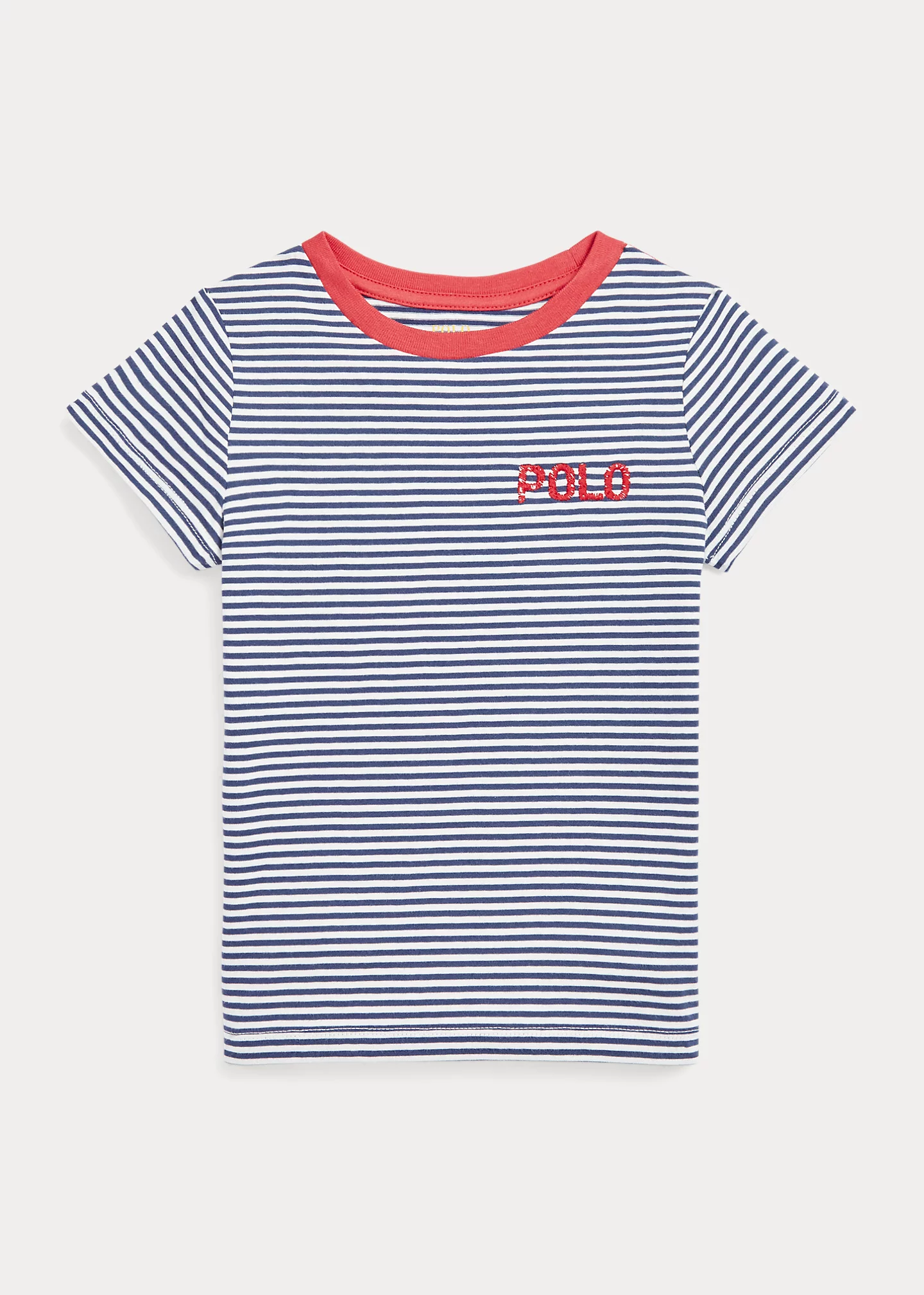 Striped Logo Cotton Jersey Tee