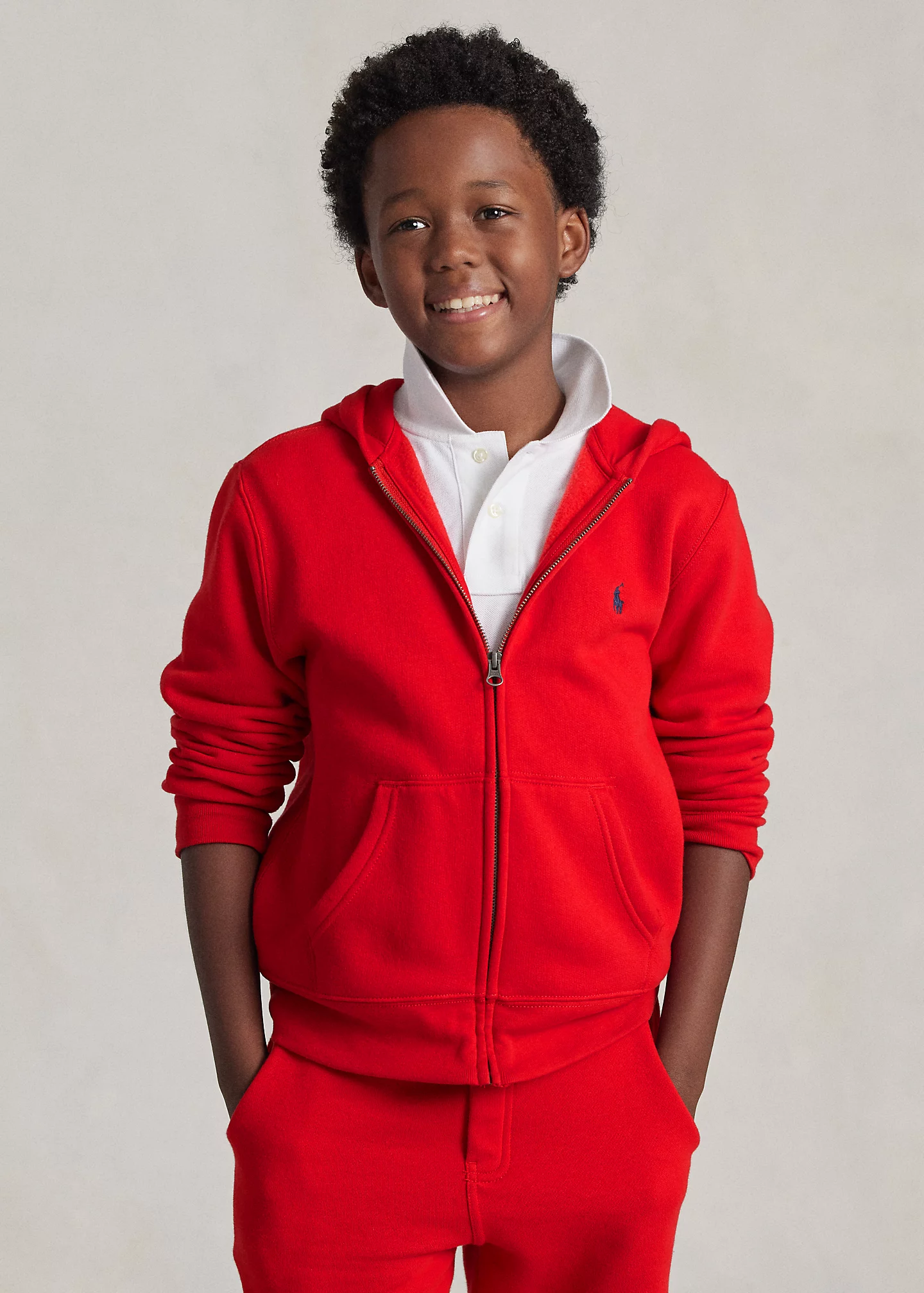 Cotton-Blend-Fleece Hoodie