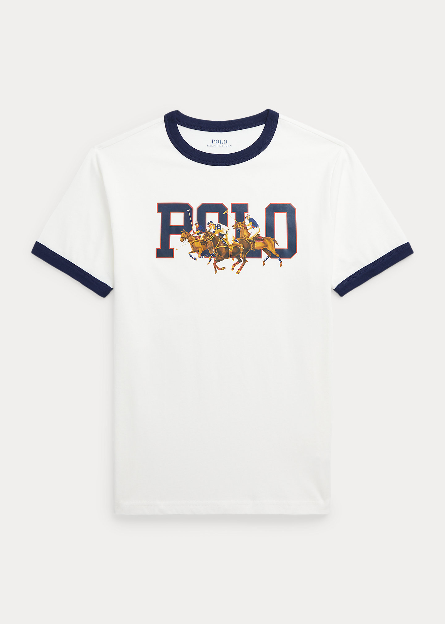 Triple-Pony Logo Cotton Tee