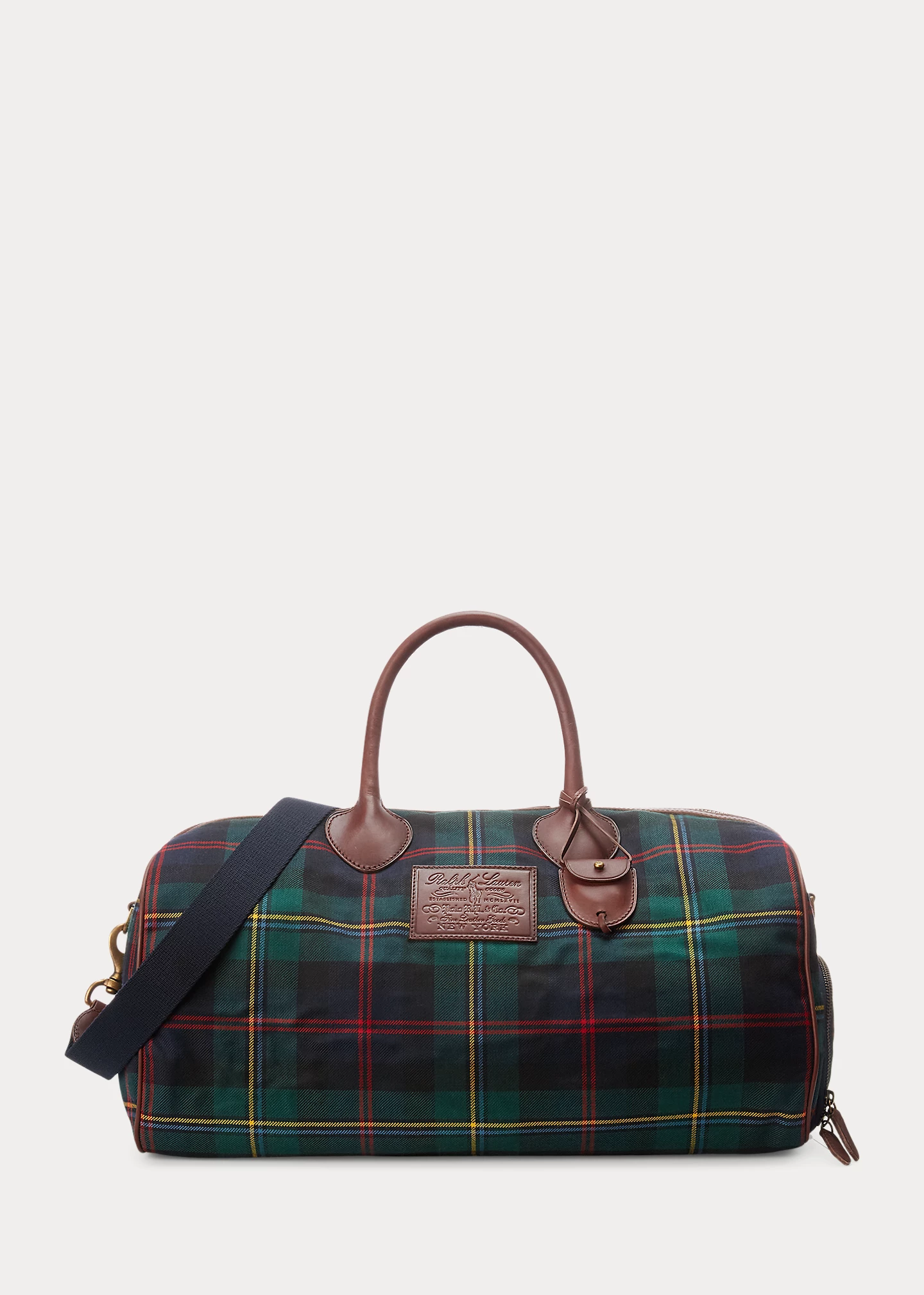 Heritage Plaid Wool & Leather Duffel