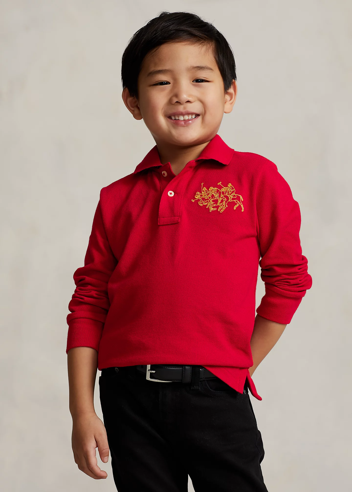 Lunar New Year Triple-Pony Polo Shirt