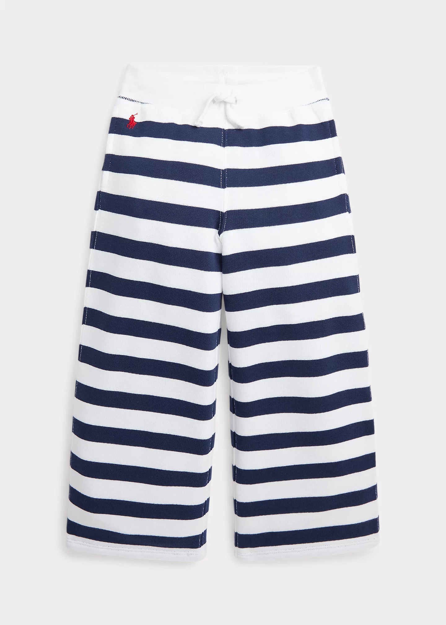 Striped Terry Wide-Leg Sweatpant